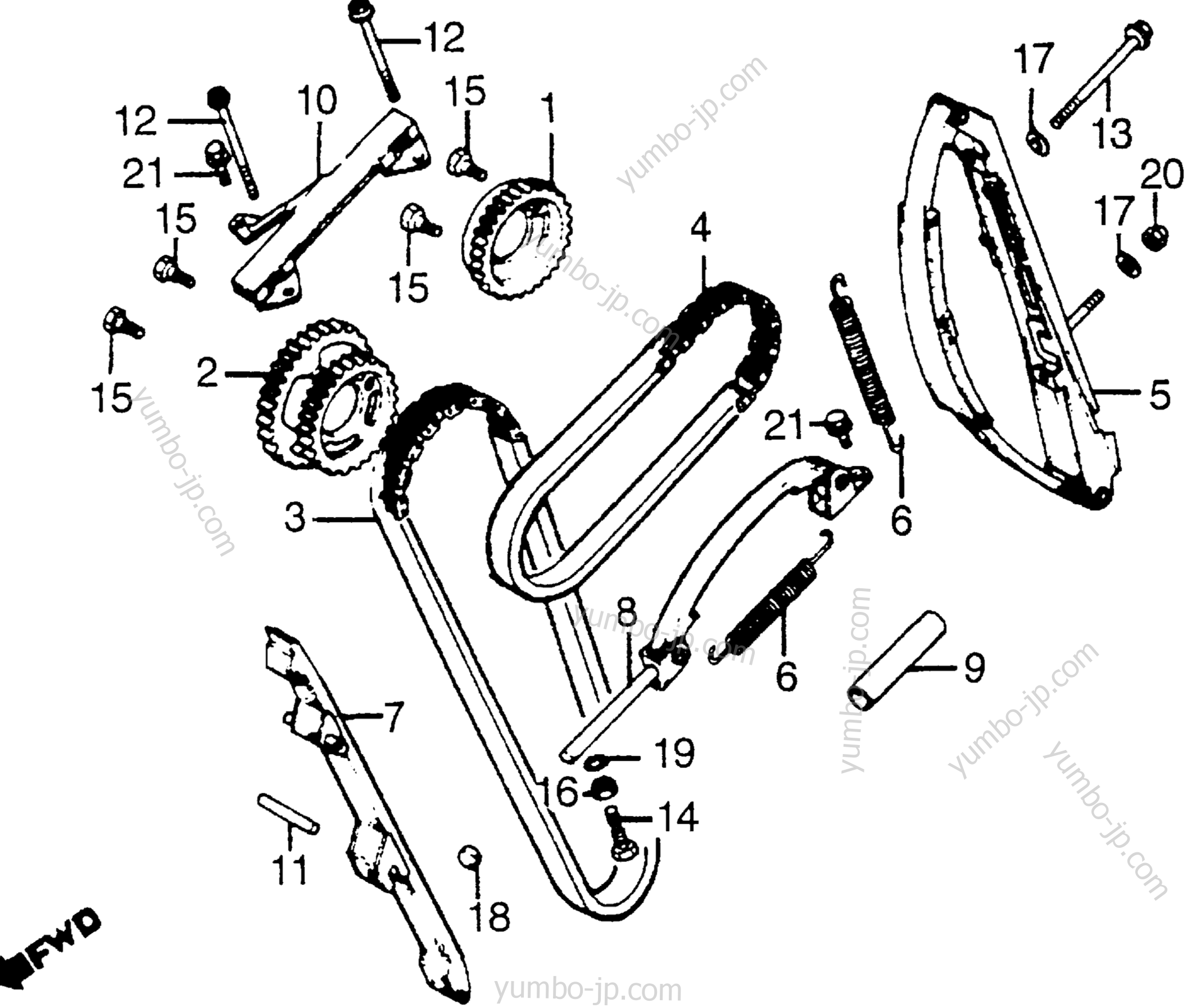 CAM CHAIN / TENSIONER for motorcycles HONDA CBX A 1981 year