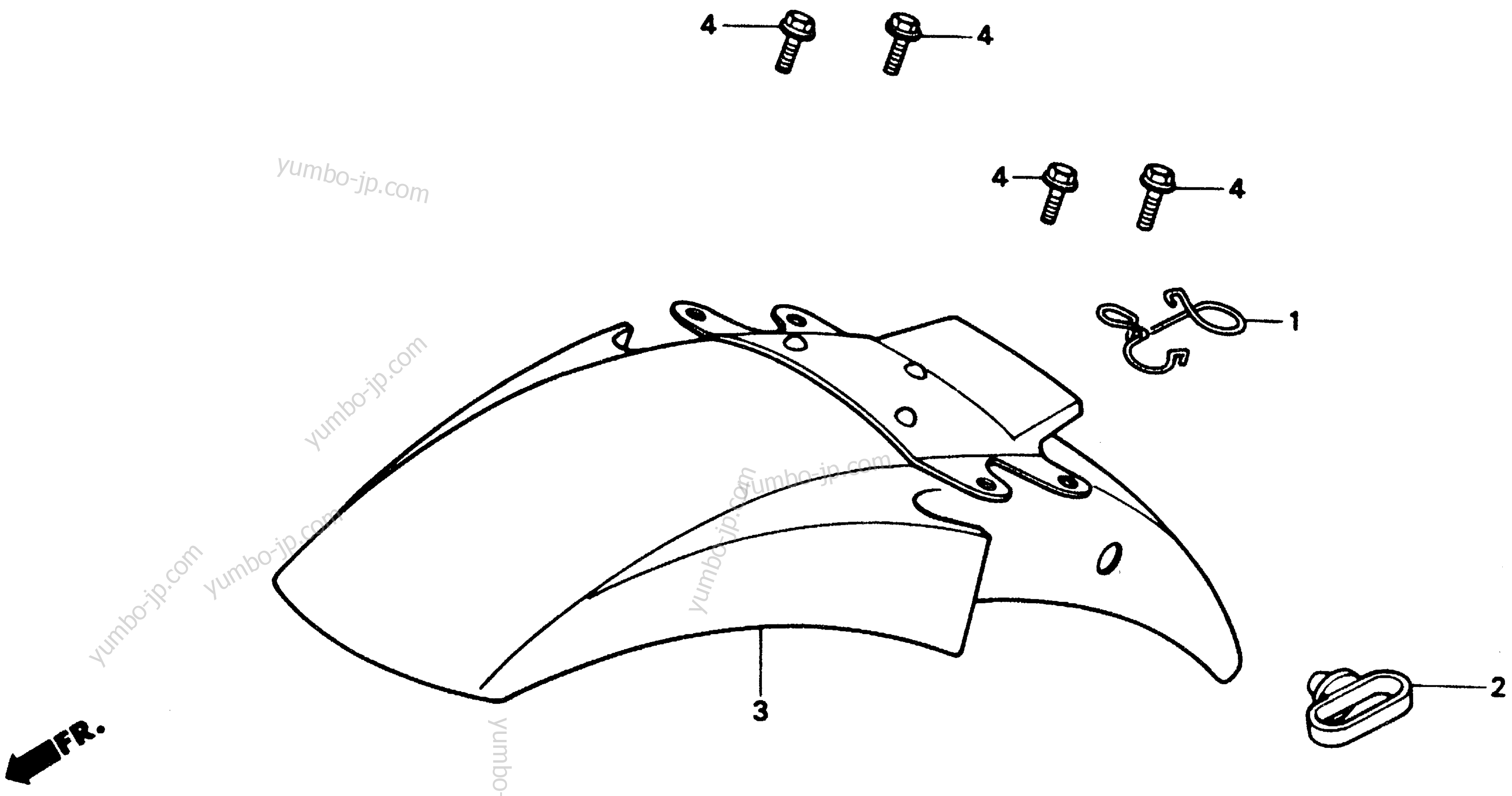 FRONT FENDER for motorcycles HONDA VTR250 AC 1989 year