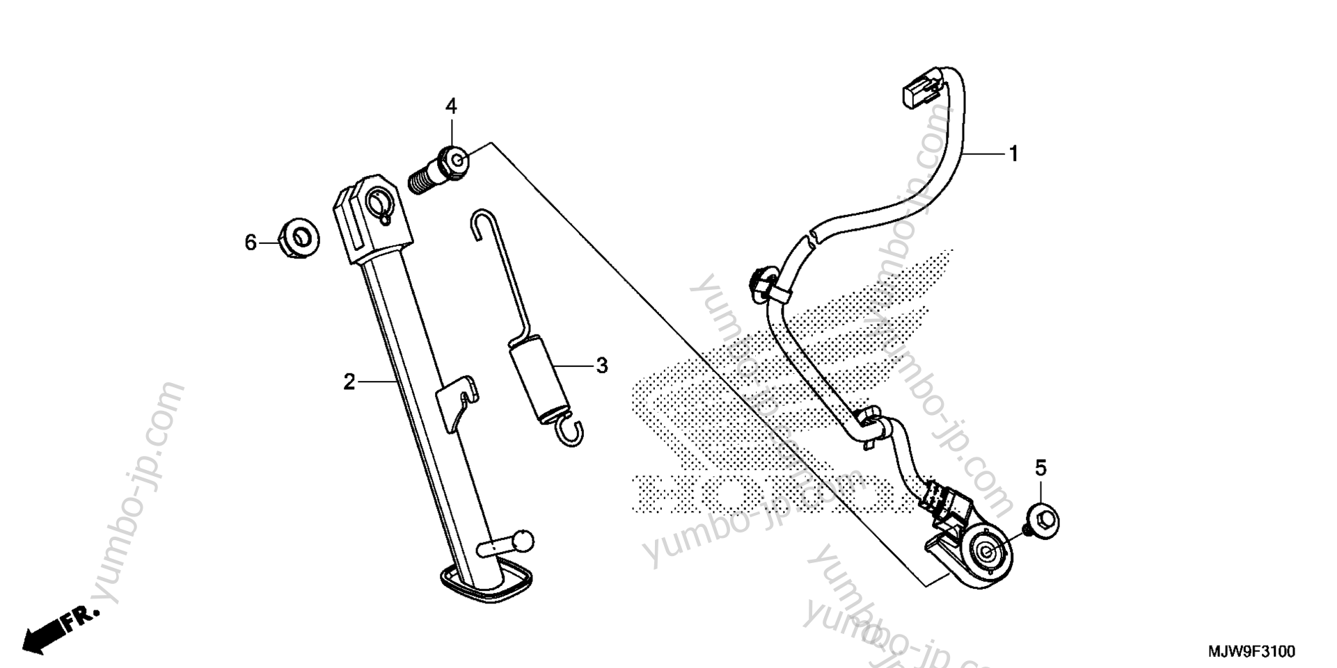 SIDE STAND for motorcycles HONDA CB500FA AC 2016 year
