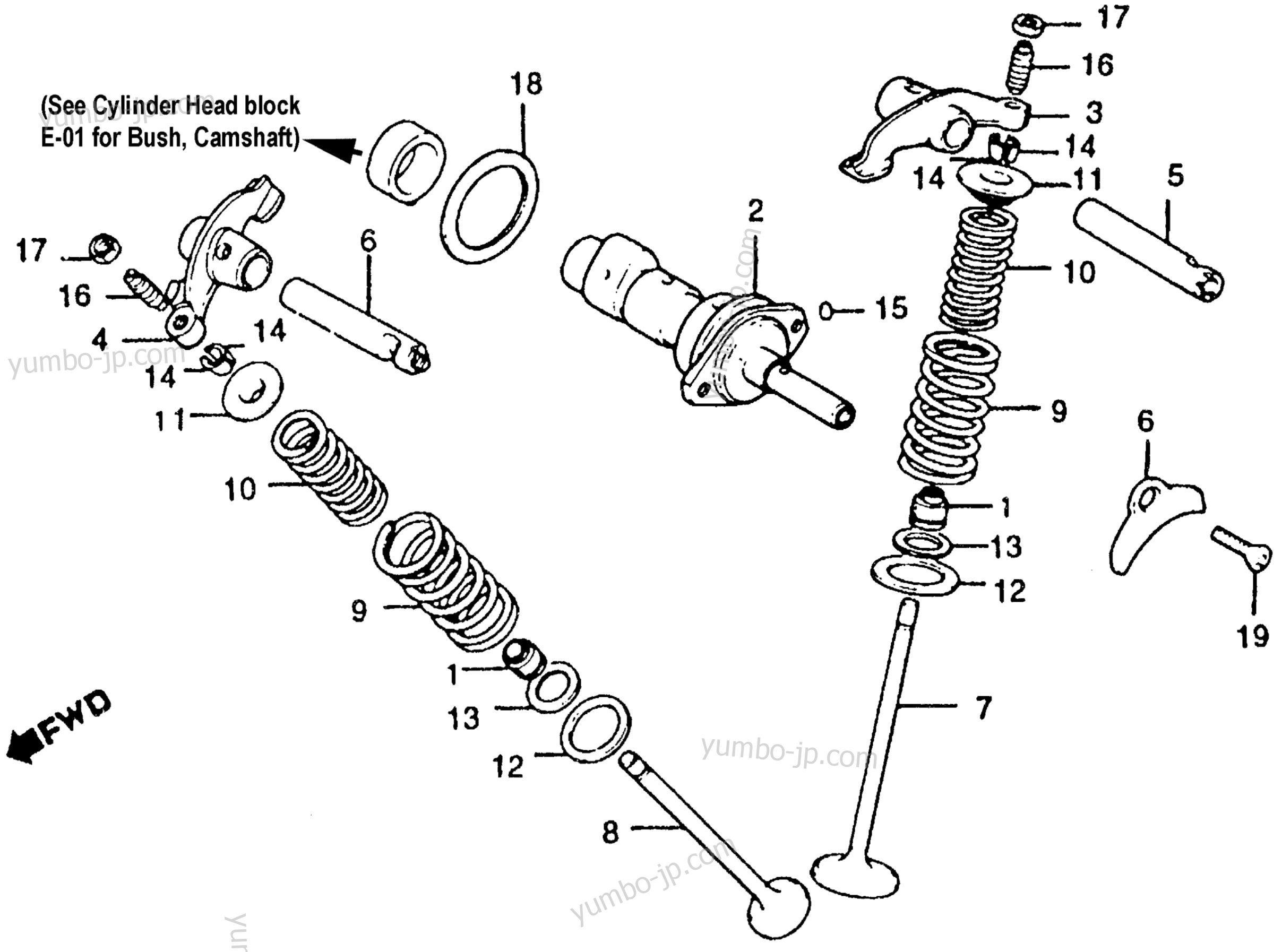 CAMSHAFT / VALVE for motorcycles HONDA XL200R A 1984 year
