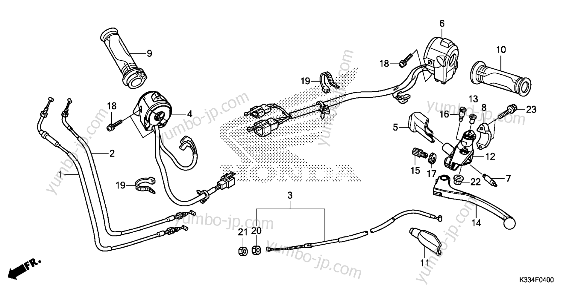 HANDLE LEVER / SWITCH / CABLE for motorcycles HONDA CBR300RA 9AC 2015 year