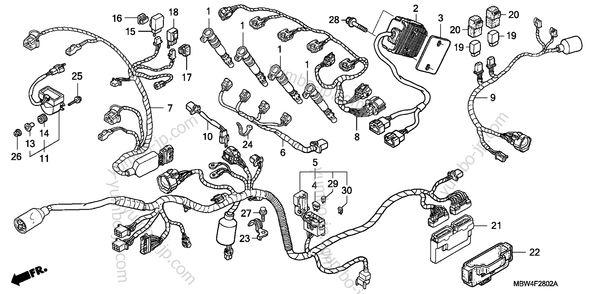 WIRE HARNESS ('04-'06) for motorcycles HONDA CBR600F4 A 2004 year