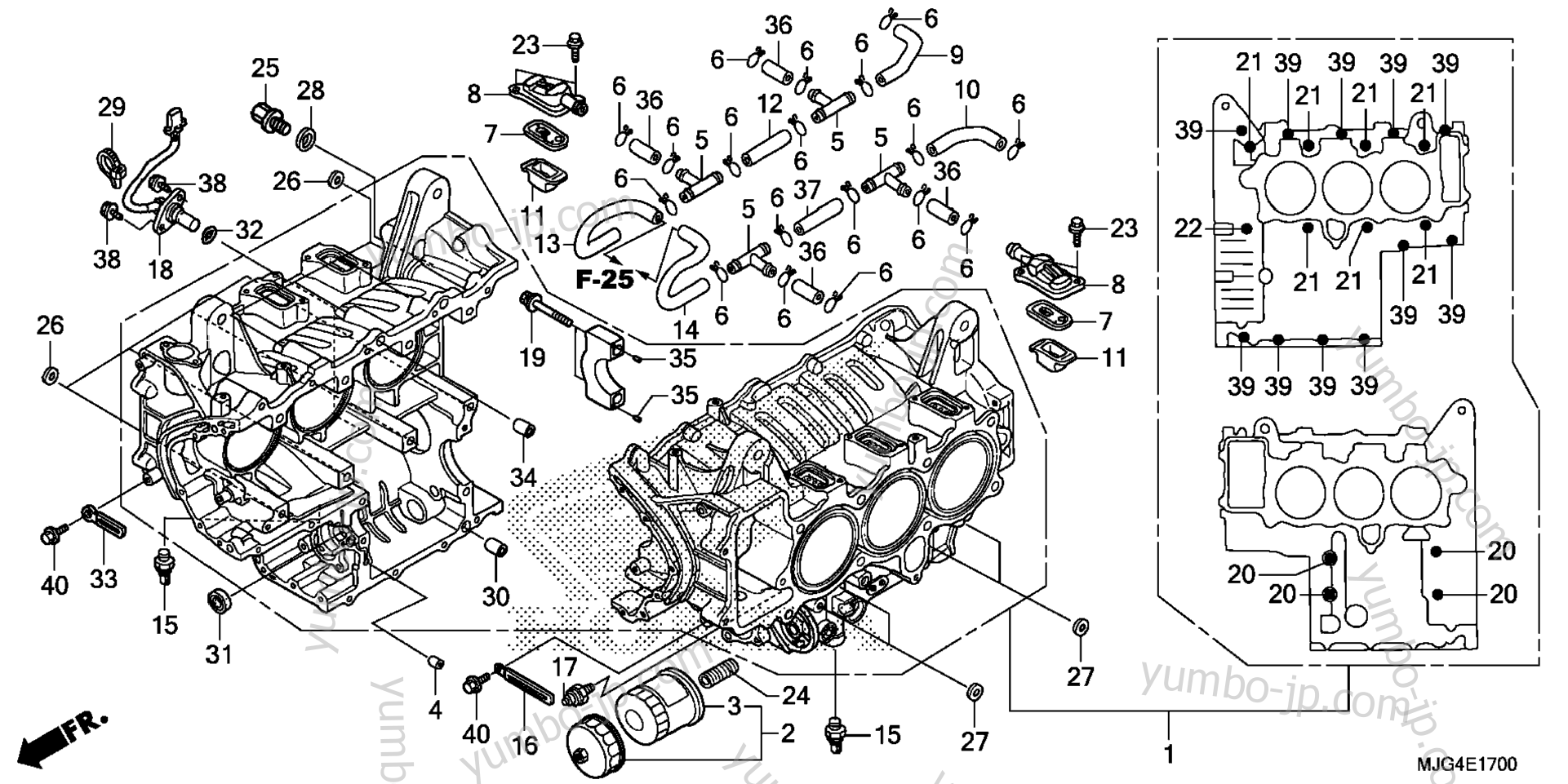 CYLINDER BLOCK for motorcycles HONDA GL1800BD 2AC 2013 year