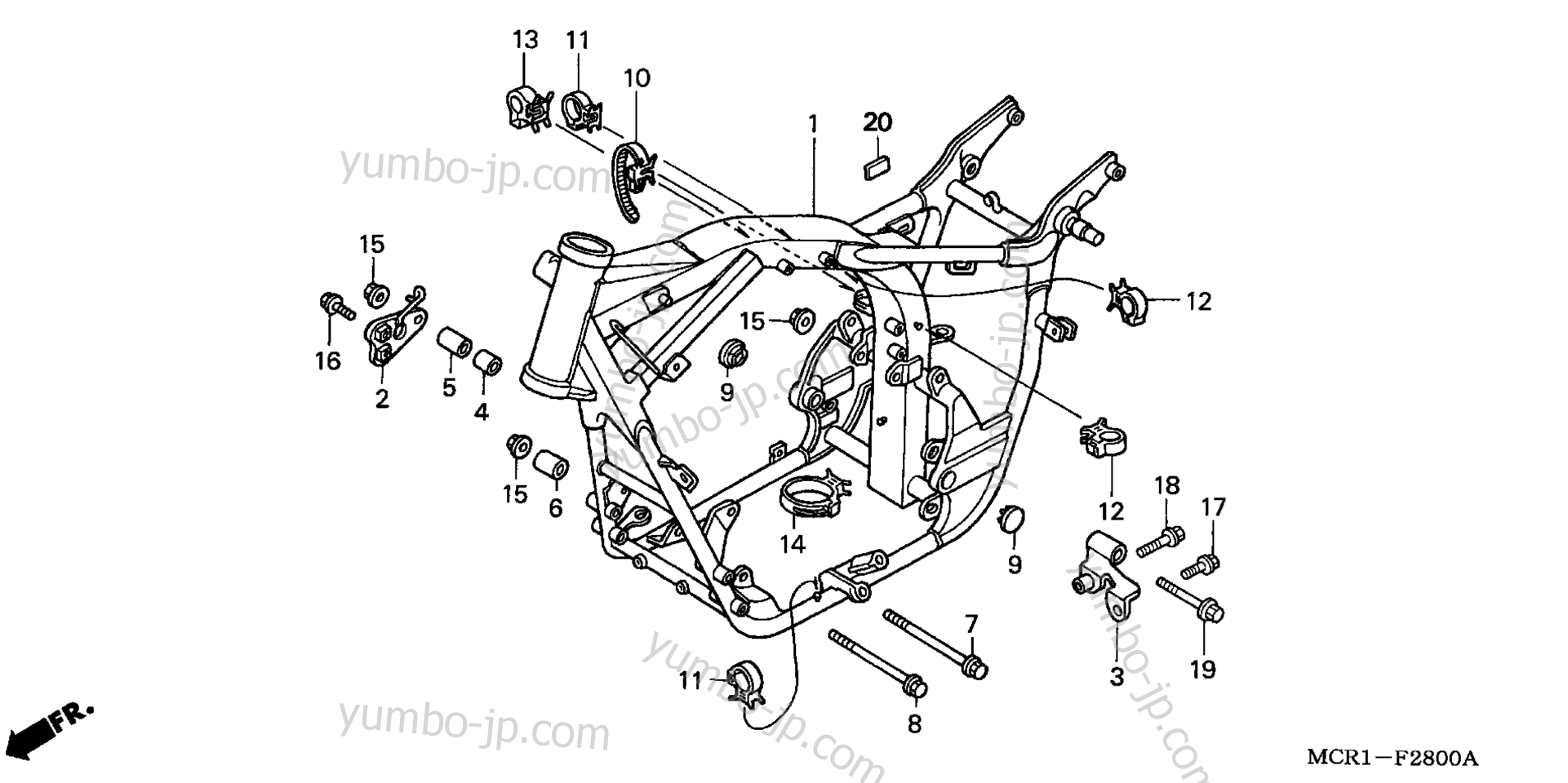 FRAME for motorcycles HONDA VT750DC A/B 2001 year
