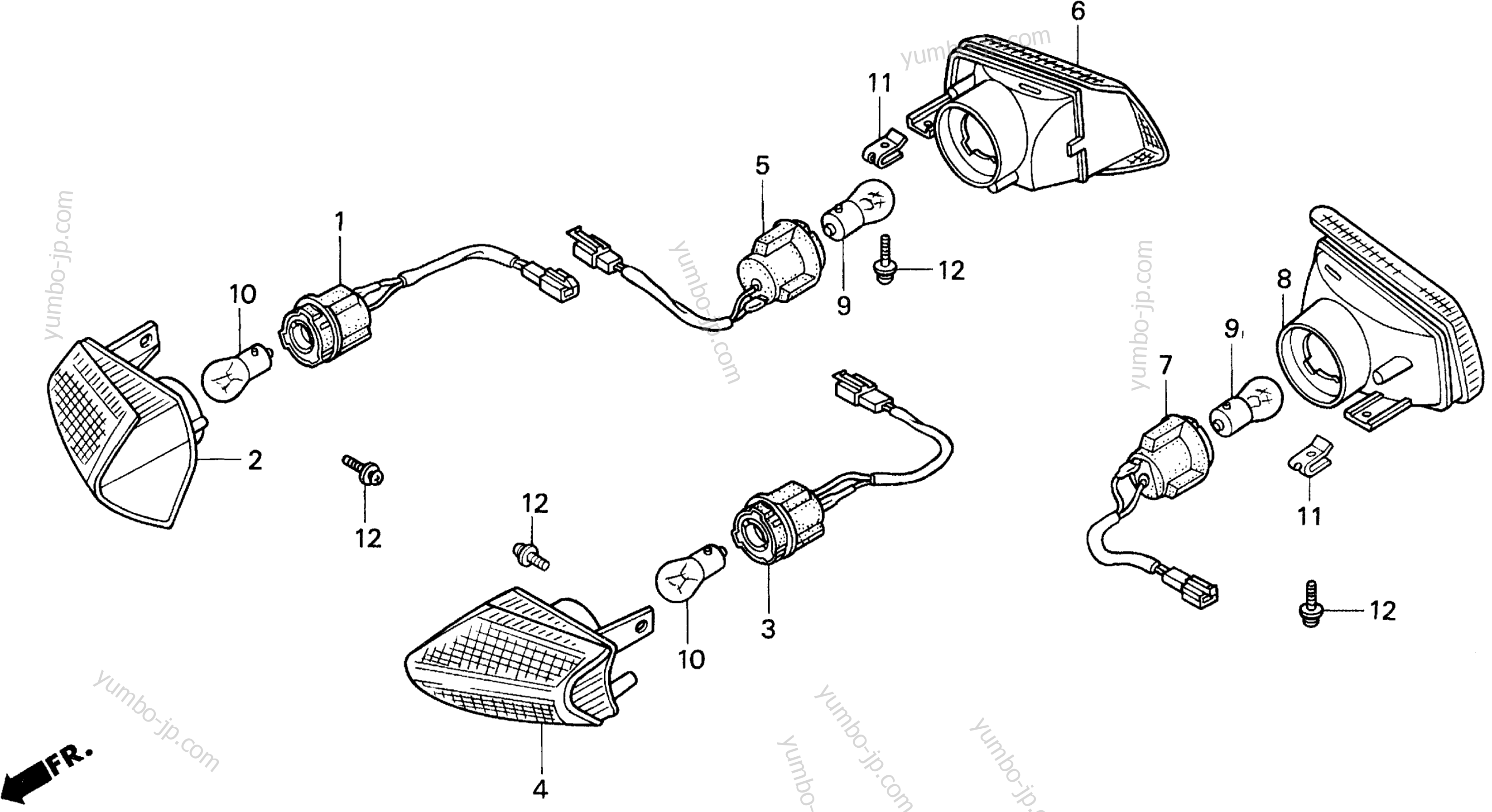 TURN SIGNAL для мотоциклов HONDA VFR750F A 1997 г.