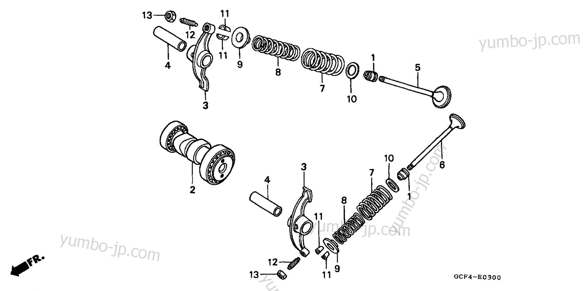 CAMSHAFT / VALVE for motorcycles HONDA XR70R A 1997 year