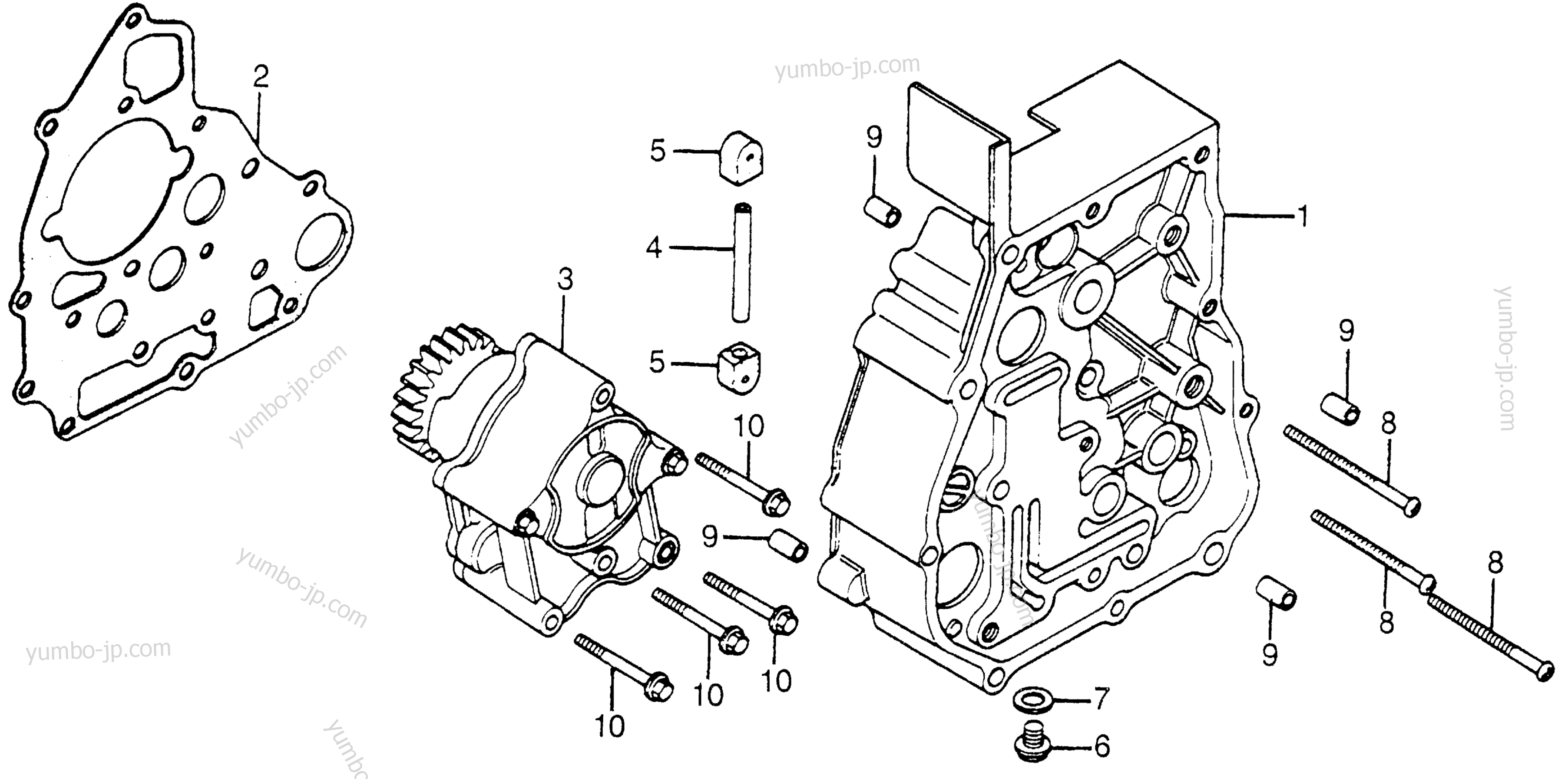 OIL PUMP / LEFT SIDE CASE for motorcycles HONDA CB750A A 1977 year