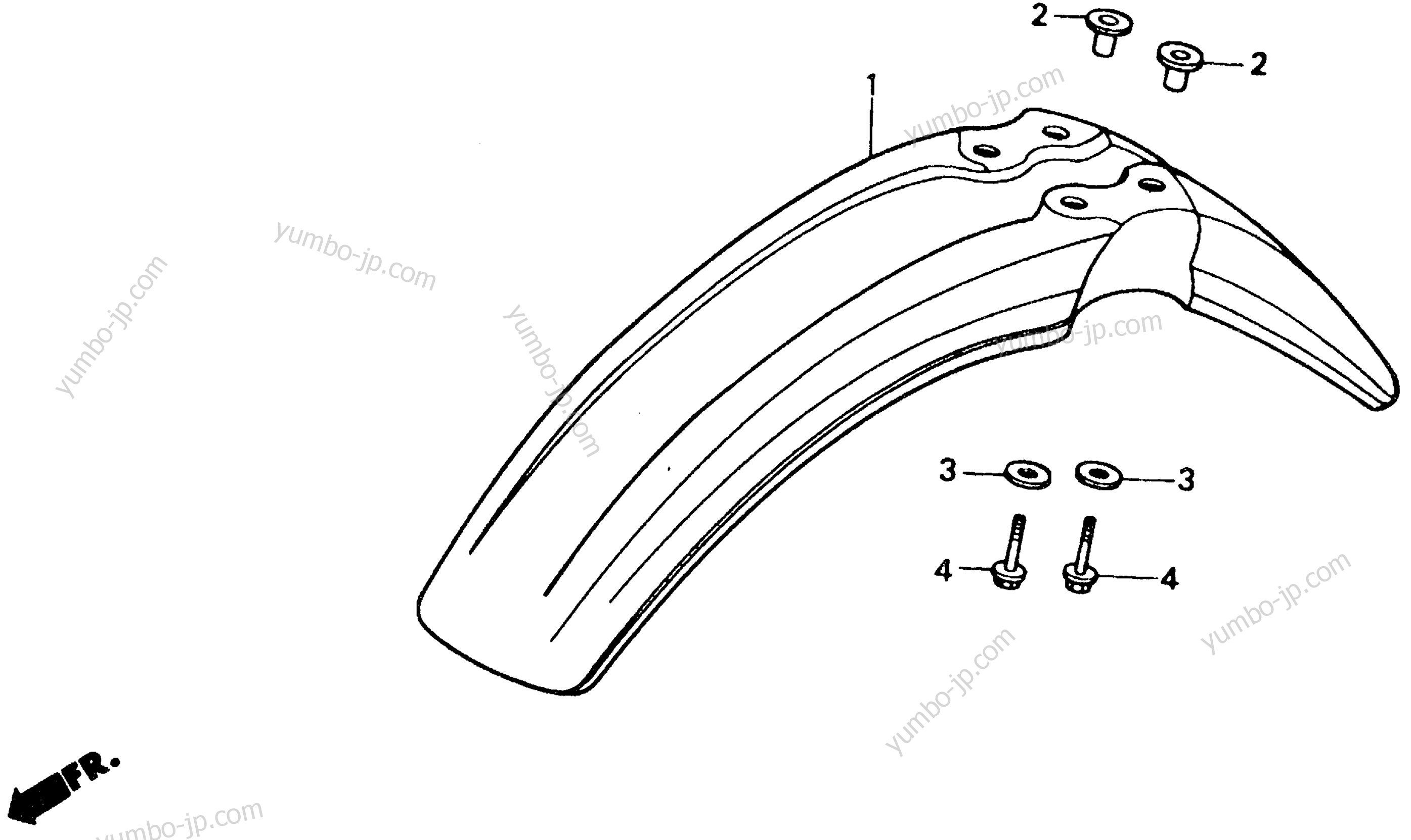 FRONT FENDER for motorcycles HONDA XR600R A 1991 year