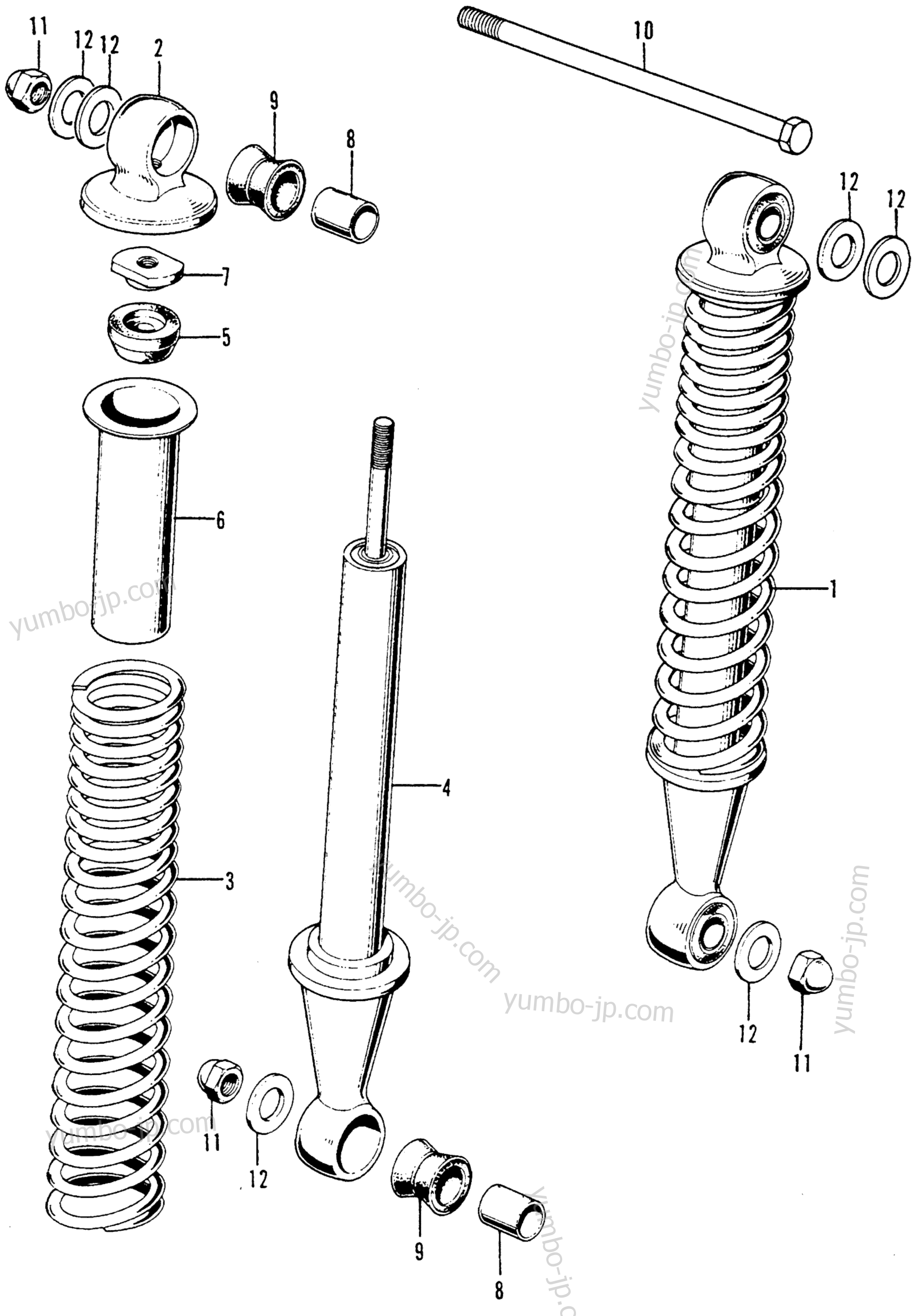 REAR SHOCK ABSORBER for motorcycles HONDA Z50A A 1977 year