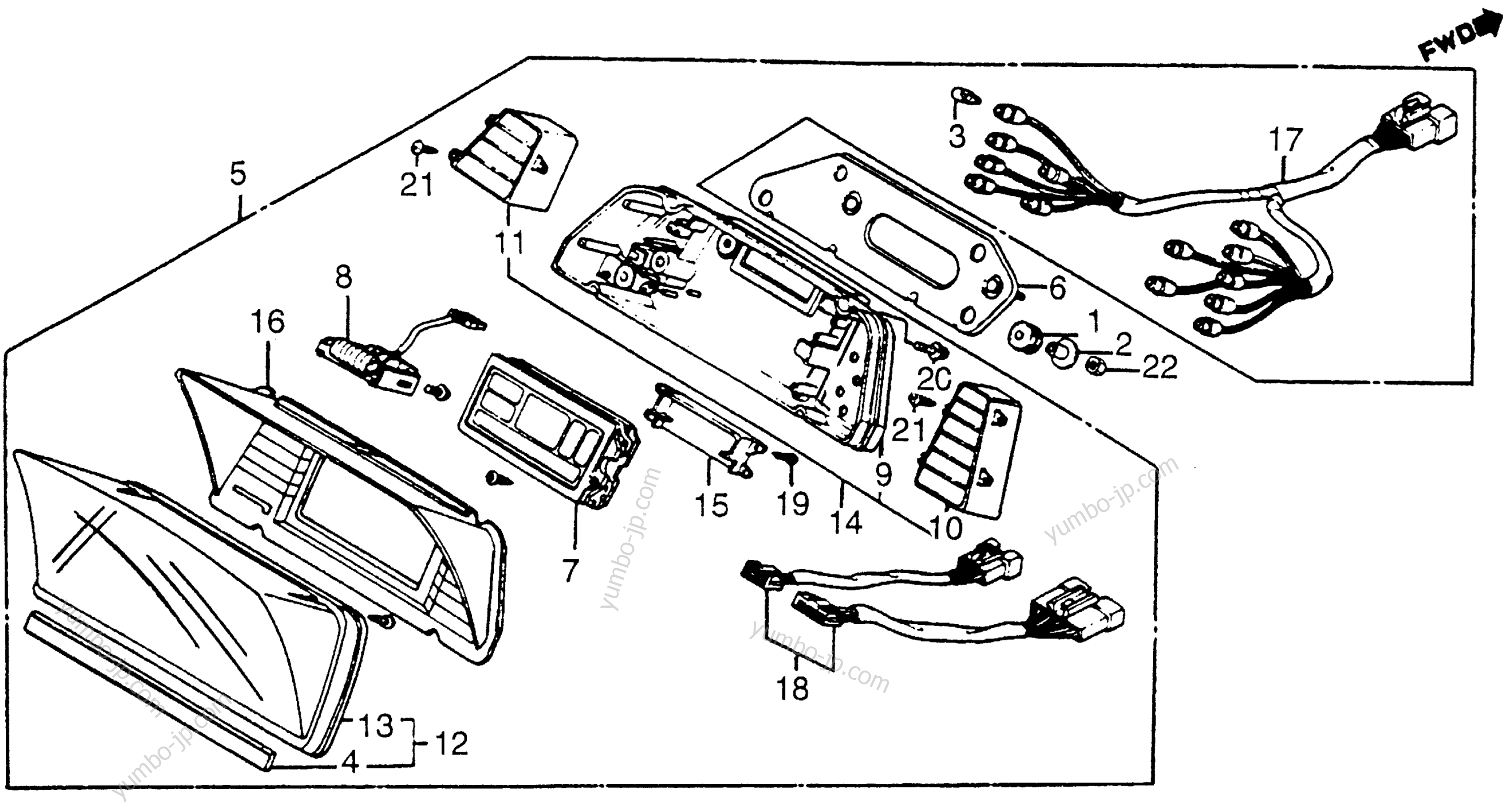 INSTRUMENTS for motorcycles HONDA GL1200A A 1985 year