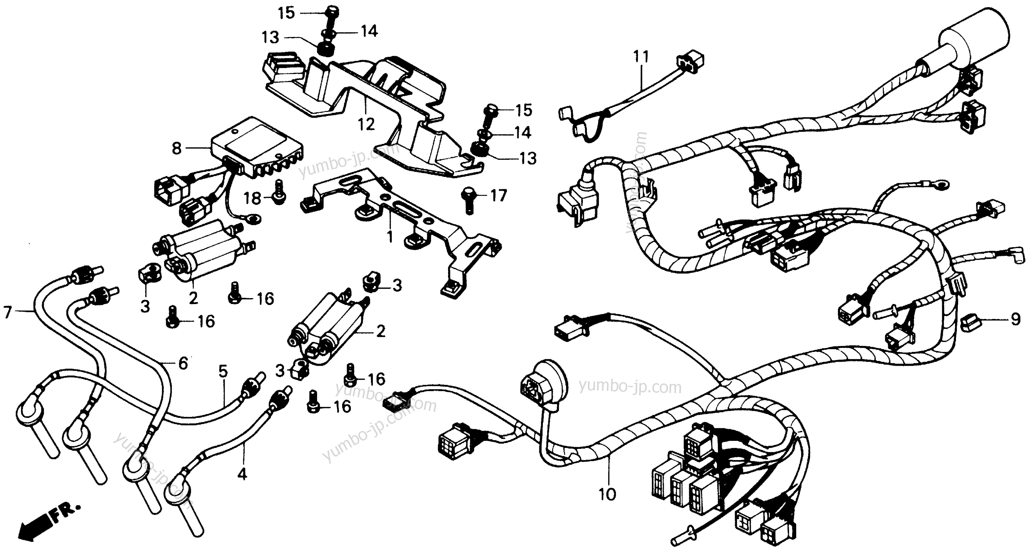 Проводка для мотоциклов HONDA CBR600F AC 1990 г.