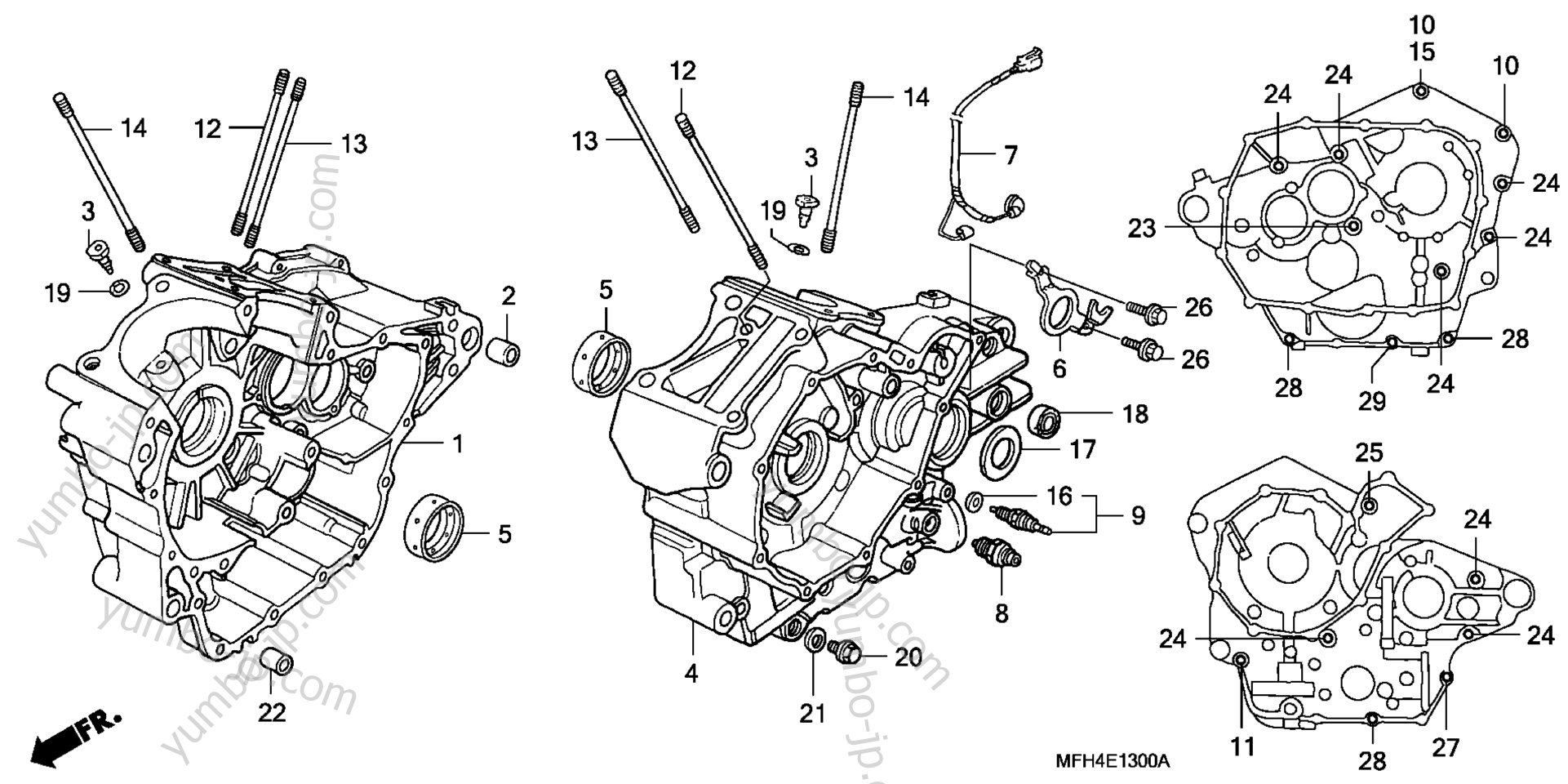 CRANKCASE for motorcycles HONDA VT600C A/A 2006 year