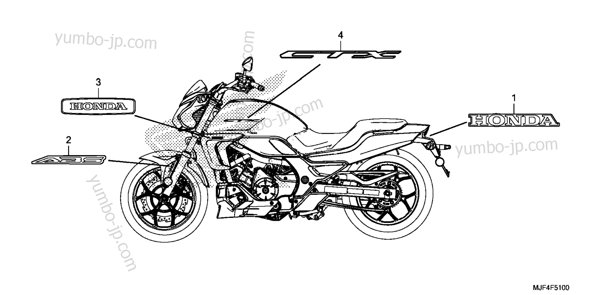 MARK / EMBLEM для мотоциклов HONDA CTX700N A 2014 г.