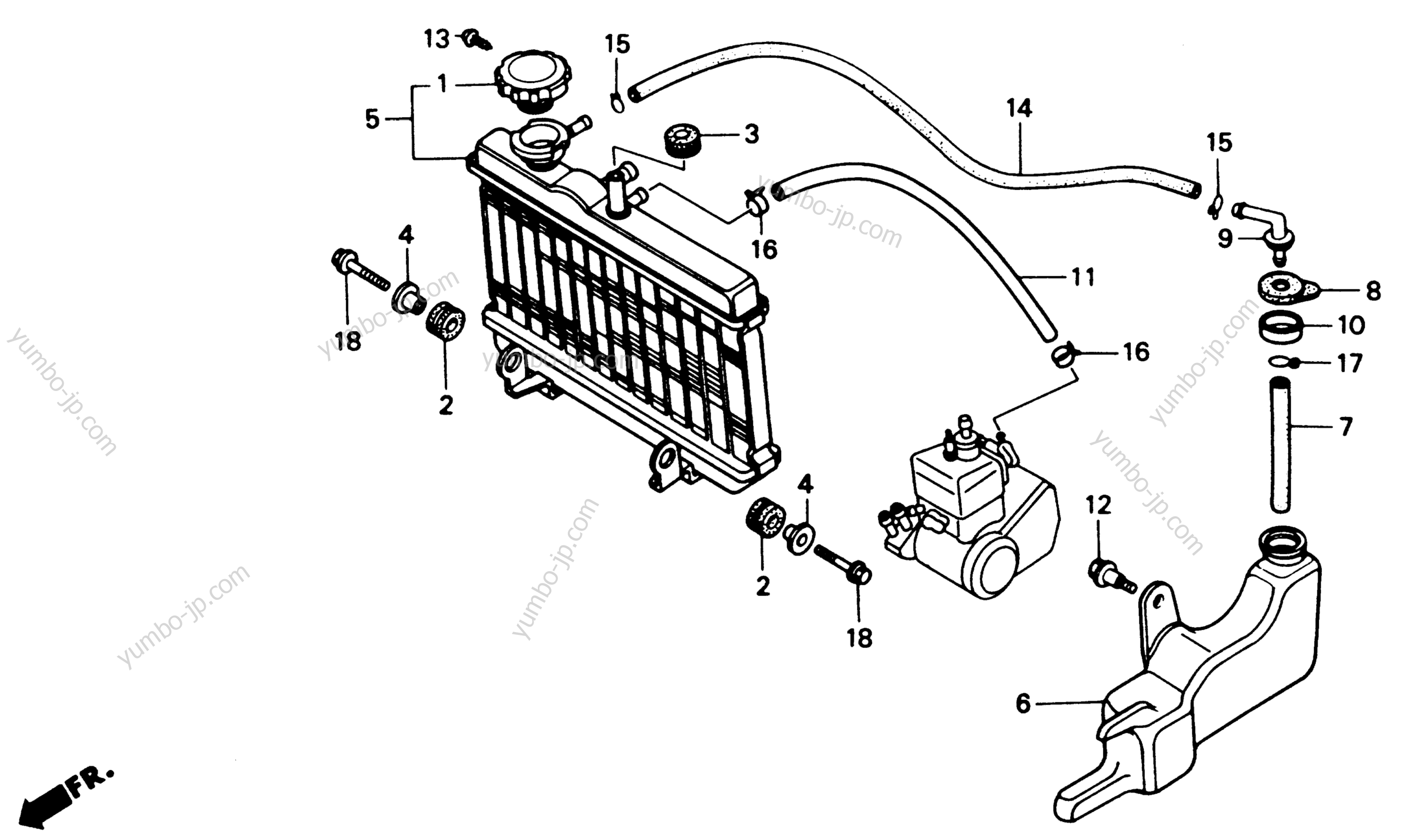 RADIATOR for motorcycles HONDA NS50F A 1990 year