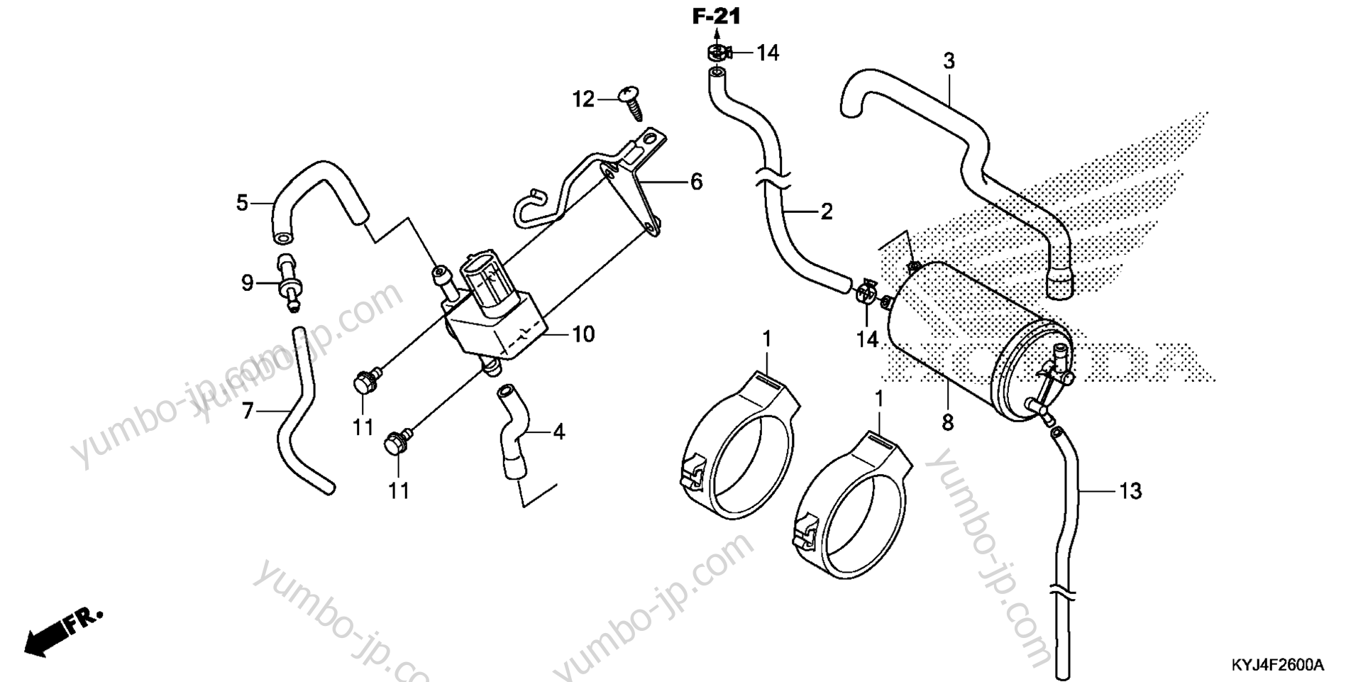 EVAP CANISTER для мотоциклов HONDA CBR250RA 2AC 2012 г.