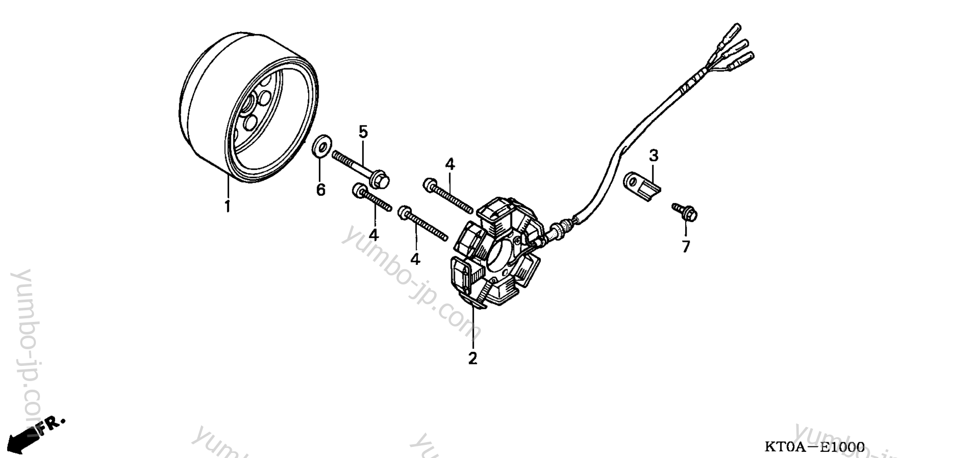 ALTERNATOR for motorcycles HONDA XR200R A 2002 year