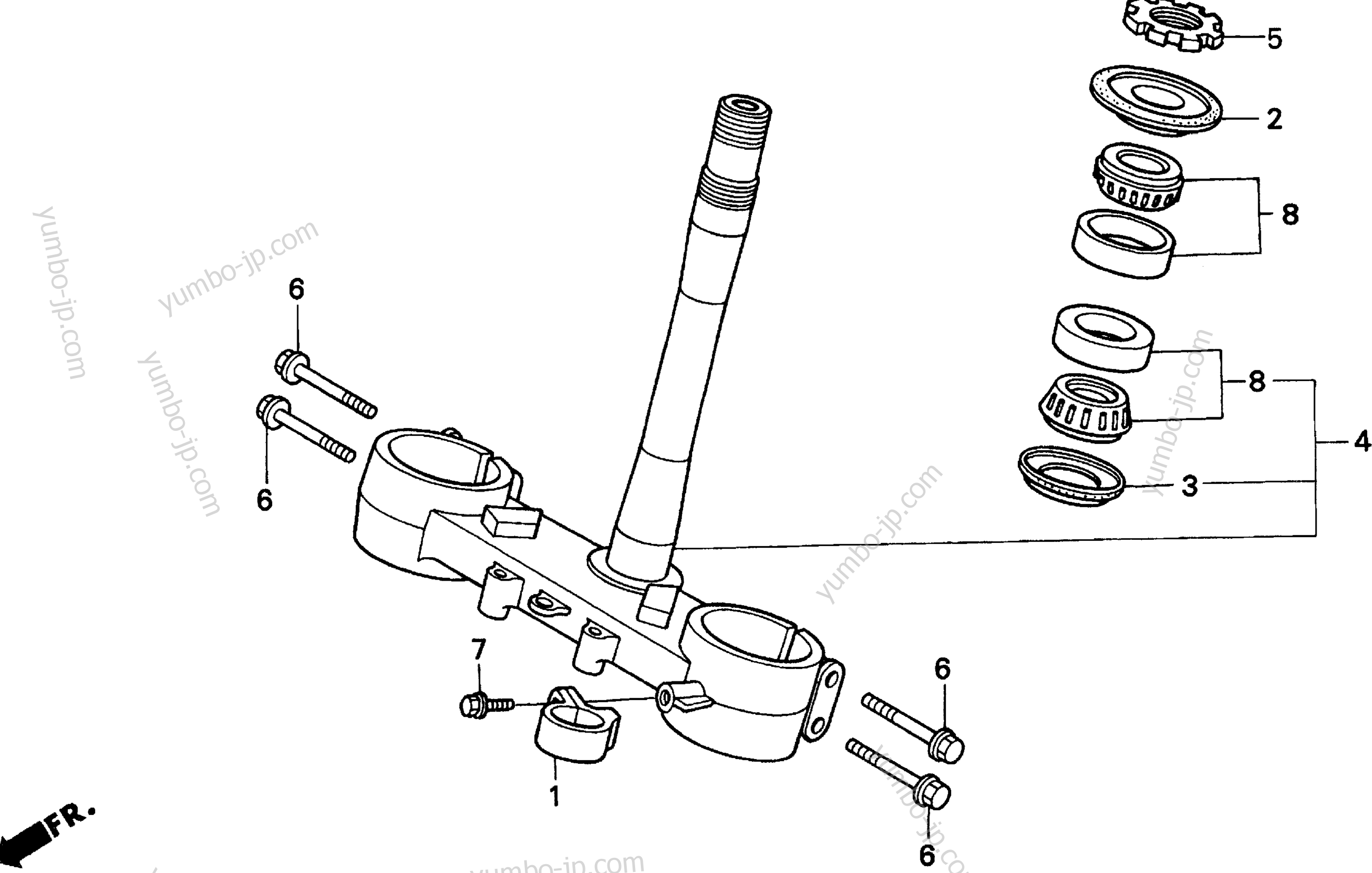 STEERING STEM для мотоциклов HONDA CR250R A 1998 г.