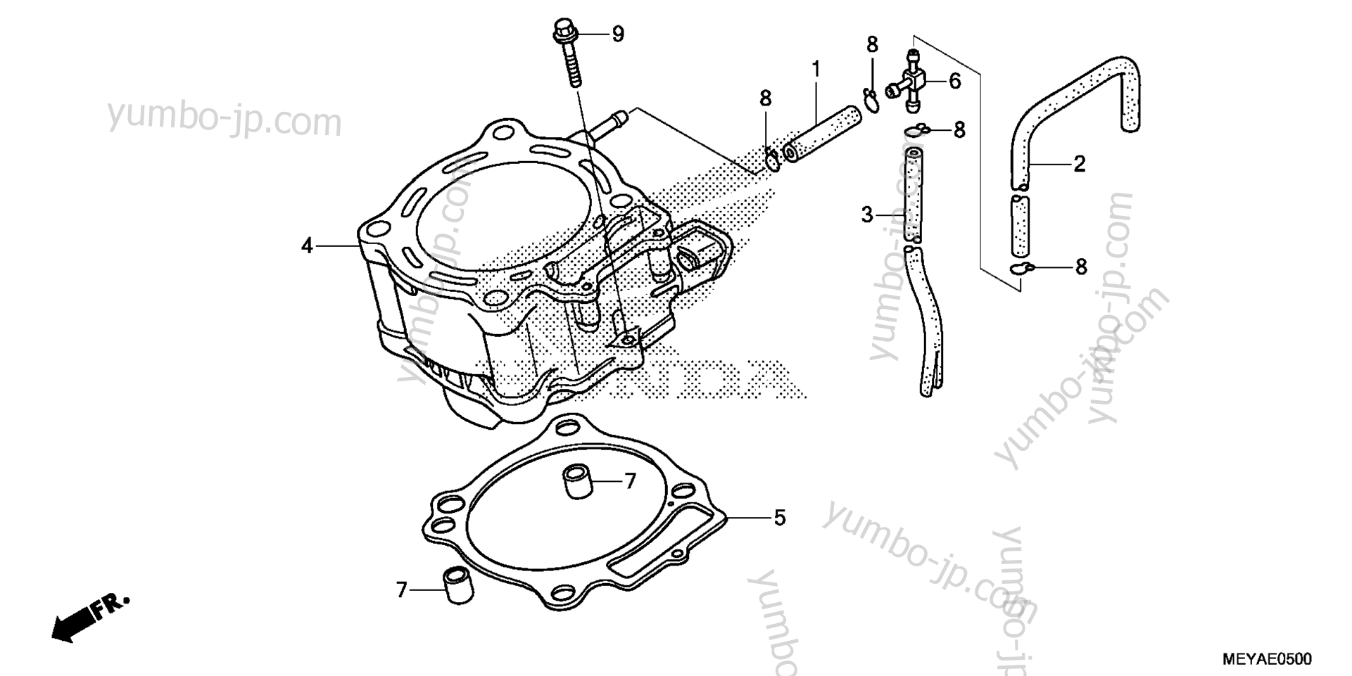 CYLINDER for motorcycles HONDA CRF450X AC 2014 year