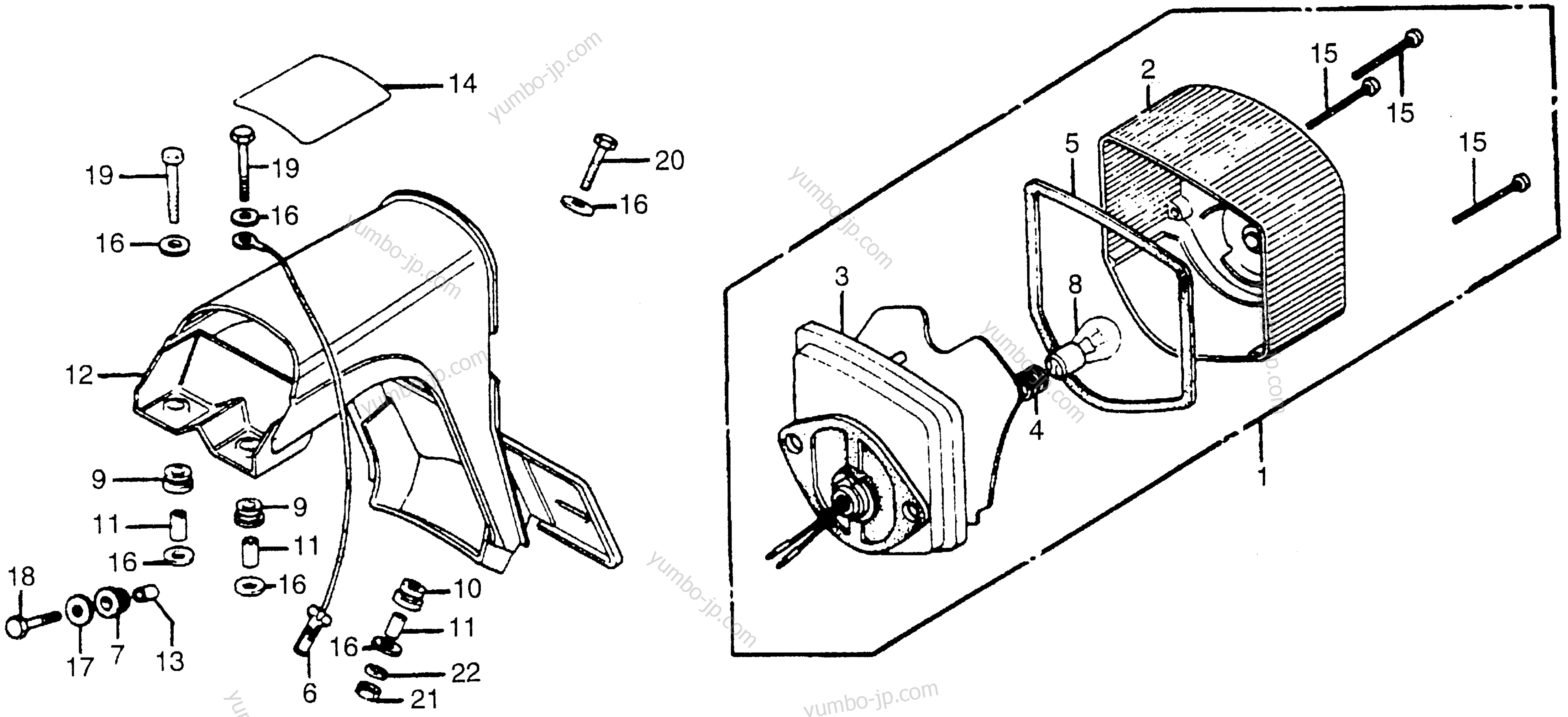 TAILLIGHT for motorcycles HONDA CT70 A 1981 year