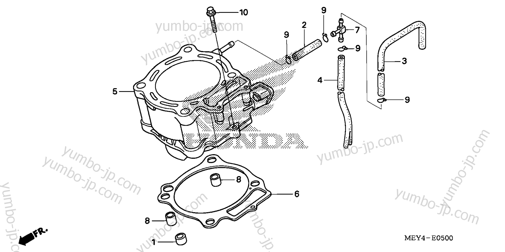 CYLINDER for motorcycles HONDA CRF450X A 2007 year