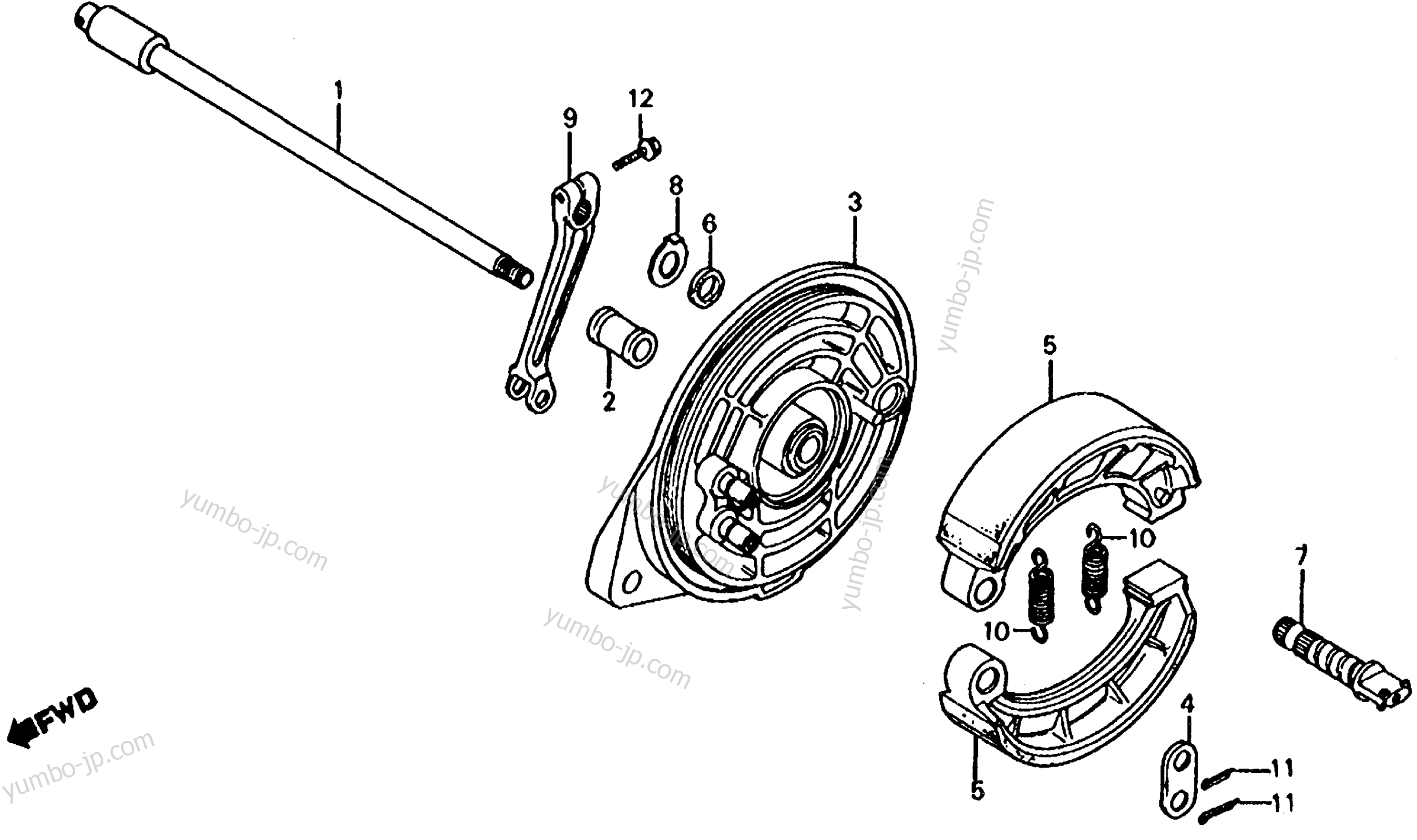 REAR BRAKE PANEL for motorcycles HONDA VF750S A 1982 year