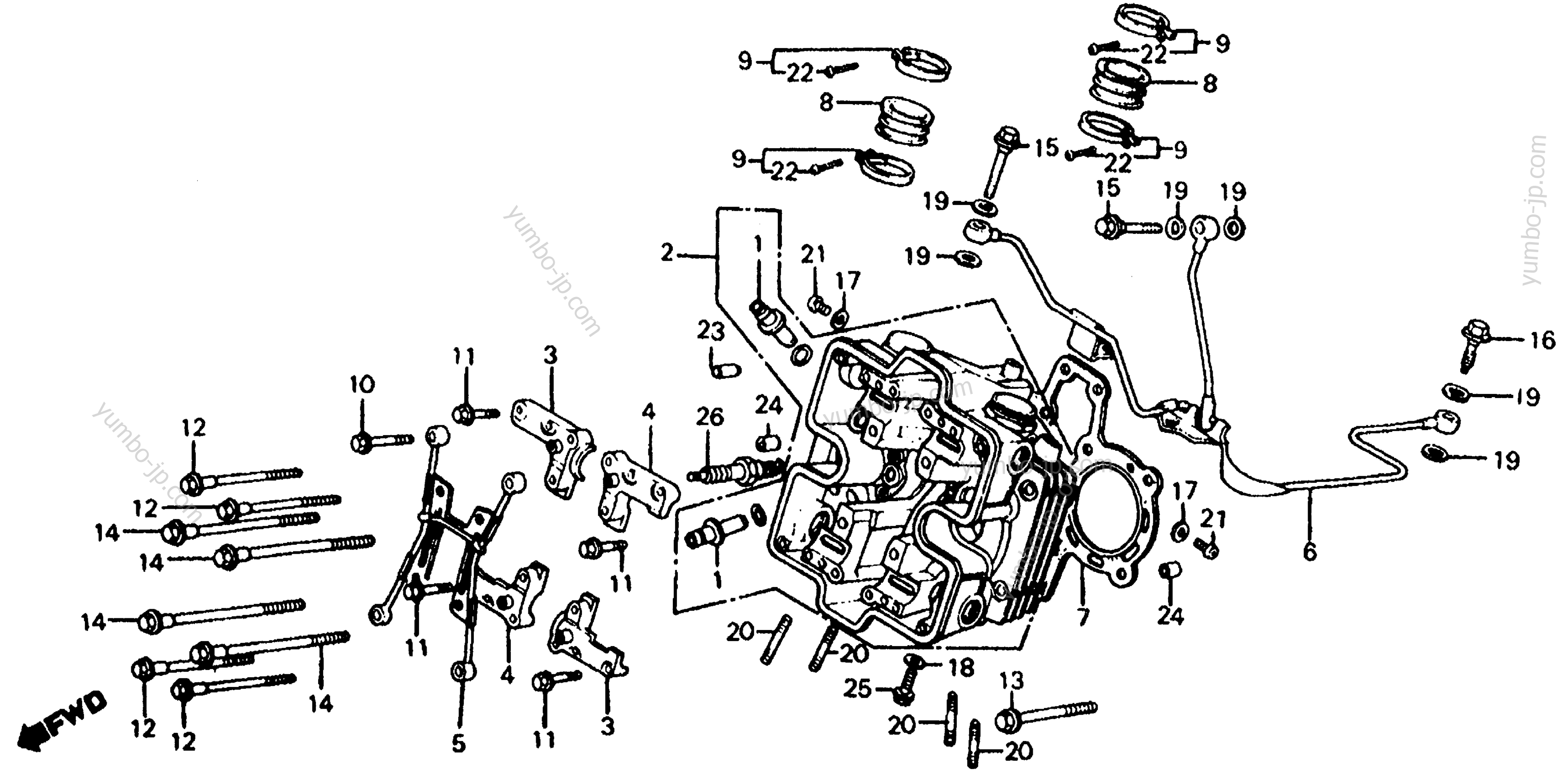 FRONT CYLINDER HEAD for motorcycles HONDA VF700C AC 1985 year