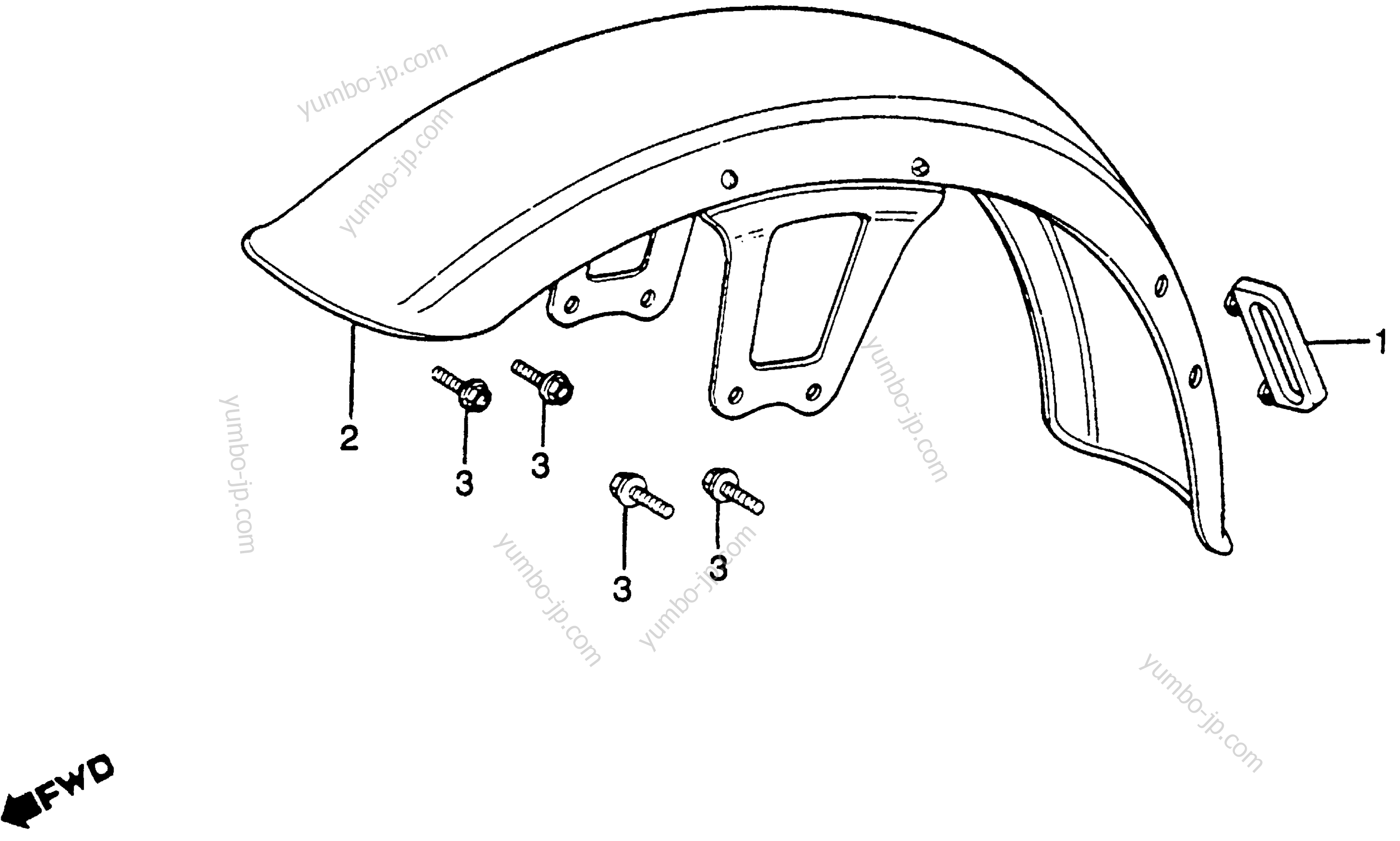 FRONT FENDER for motorcycles HONDA CM250C A 1982 year
