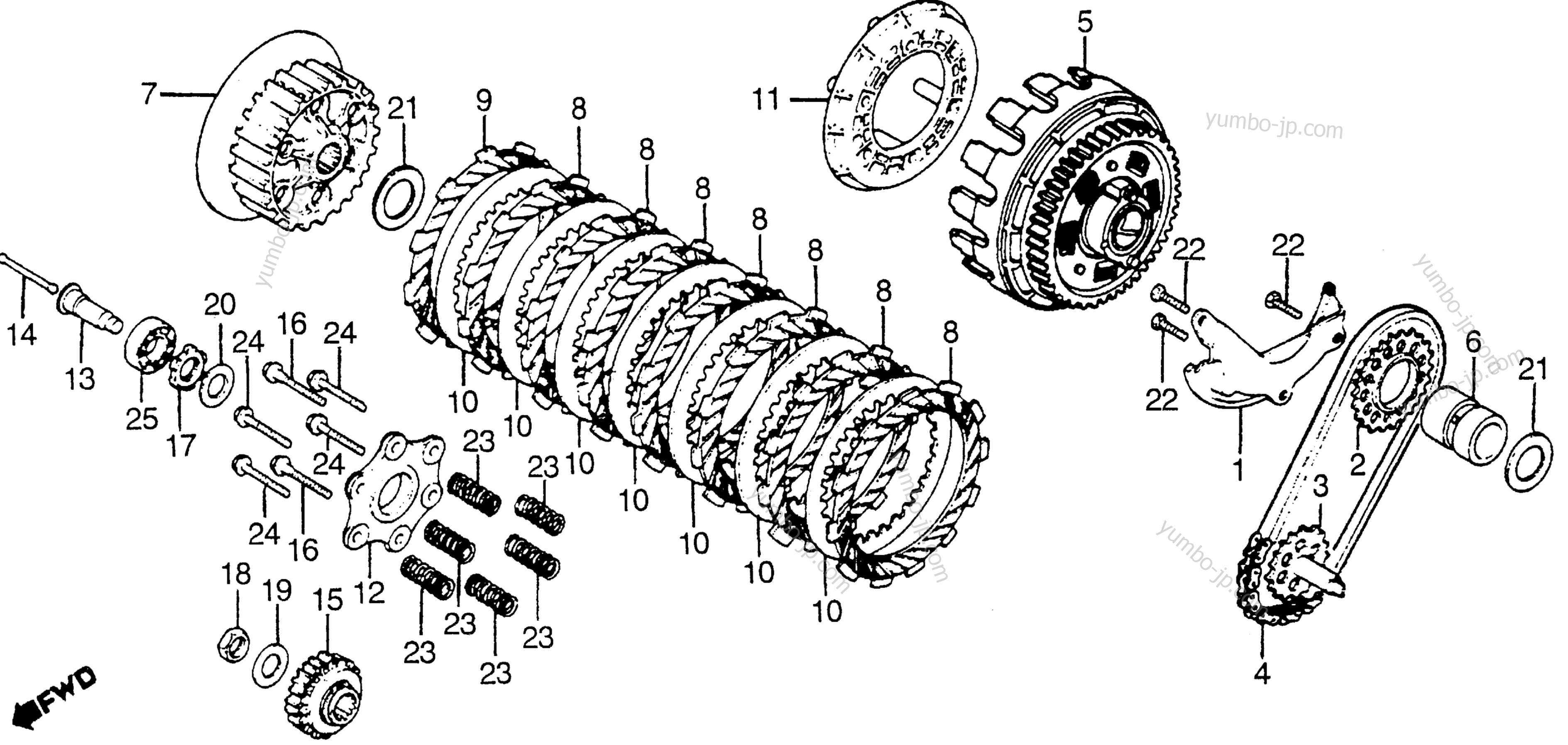 CLUTCH for motorcycles HONDA CBX A 1981 year