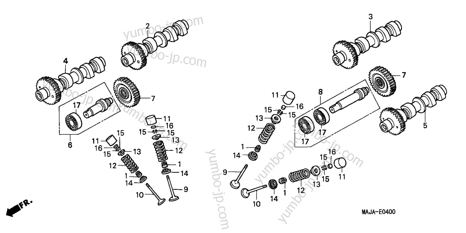 CAMSHAFT / VALVE for motorcycles HONDA ST1100A A 2000 year