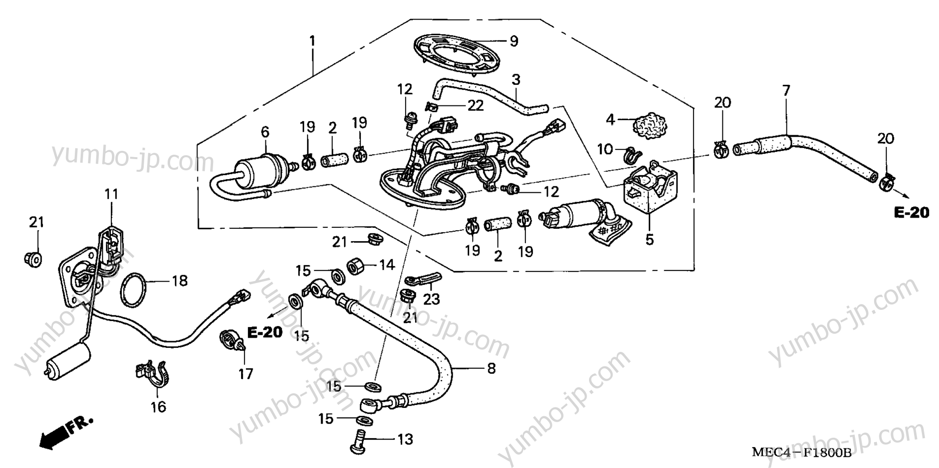 Топливный насос для мотоциклов HONDA NRX1800EA AC 2005 г.