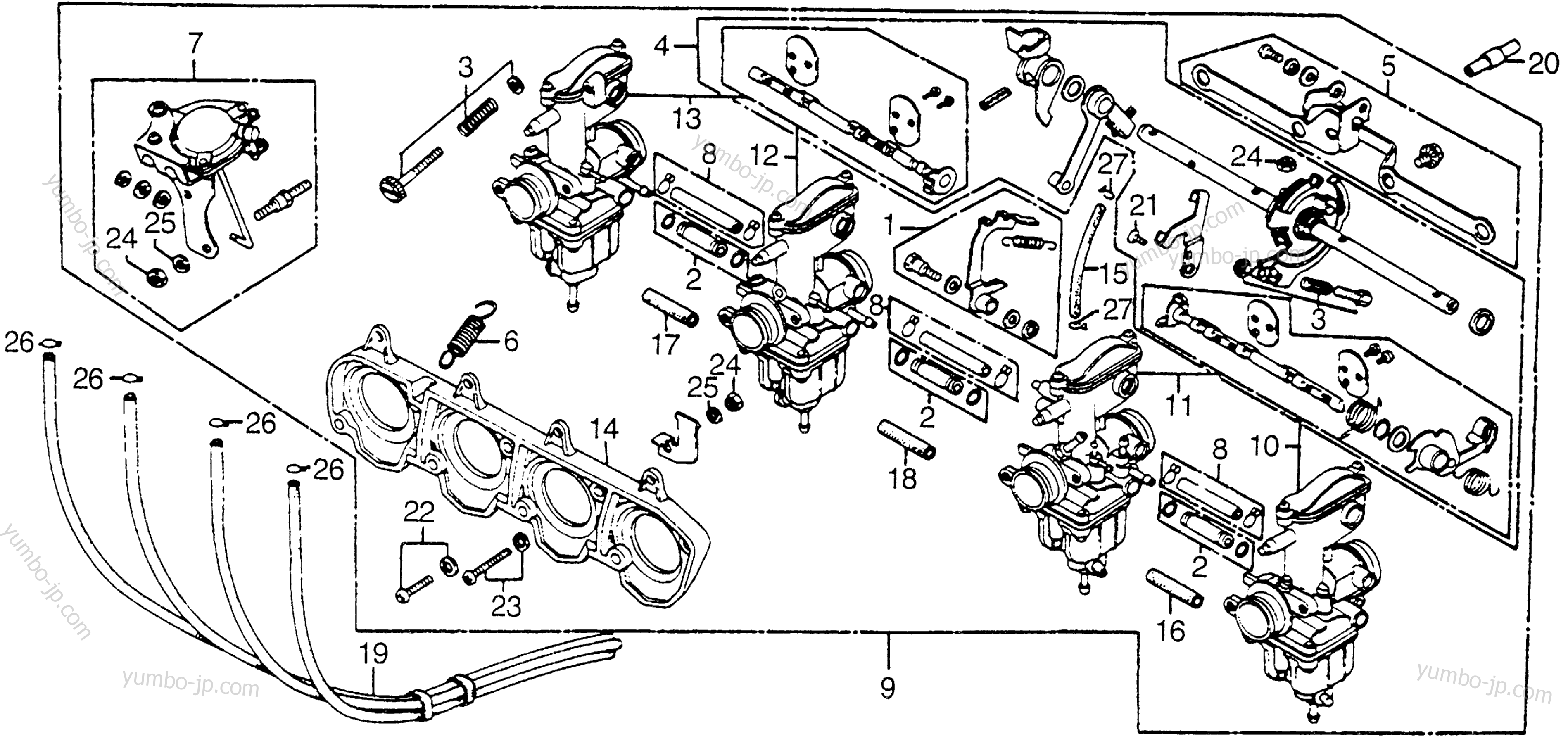 CARBURETOR for motorcycles HONDA CB750A A 1978 year