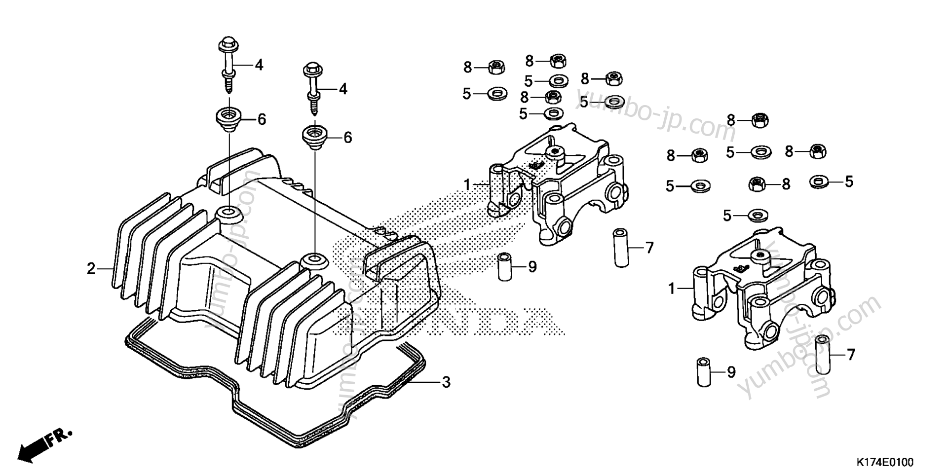 Крышка головки блока цилиндров для мотоциклов HONDA CMX250X 3AC 2016 г.