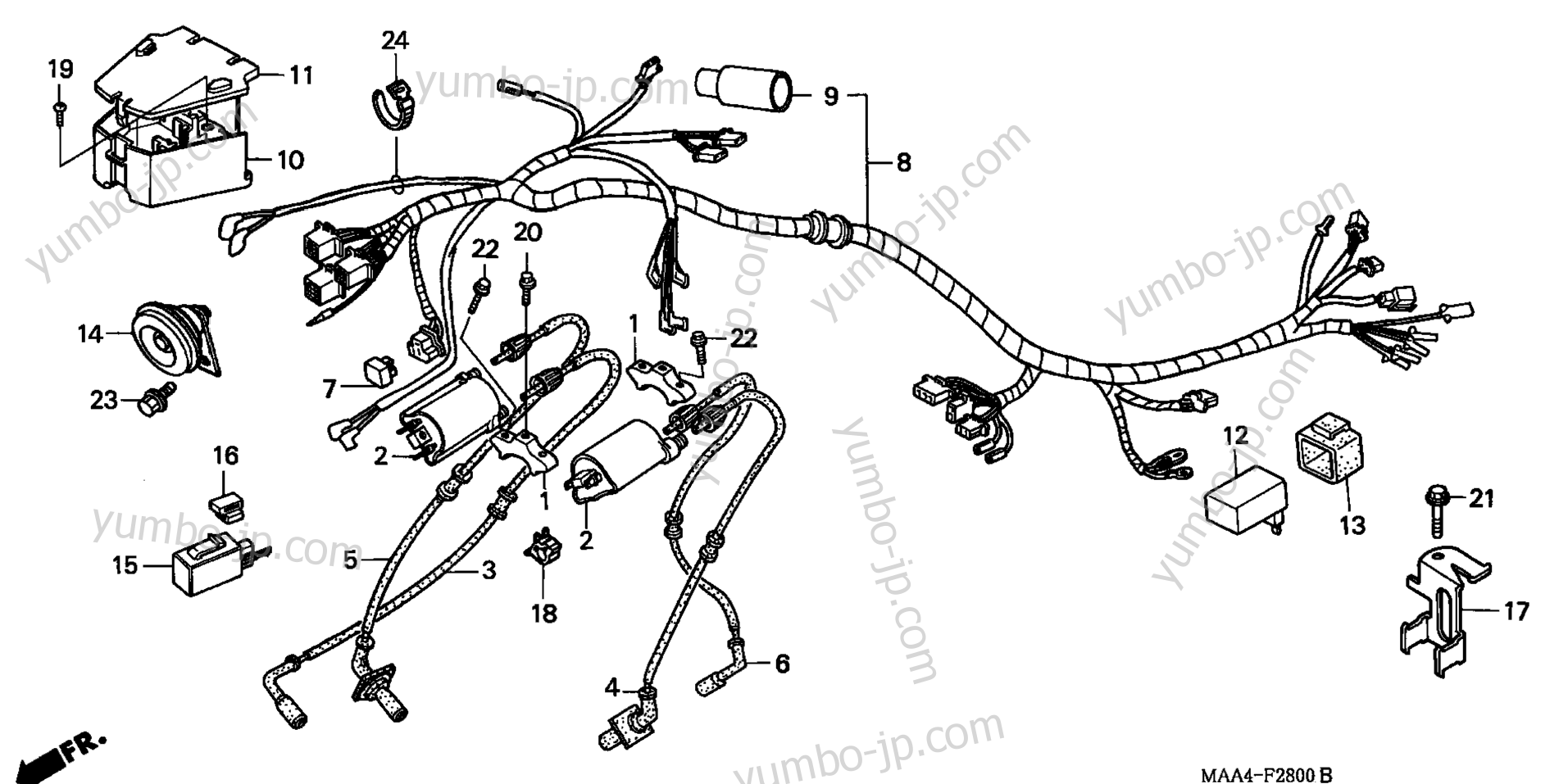 WIRE HARNESS (1) for motorcycles HONDA VT1100C A 1998 year