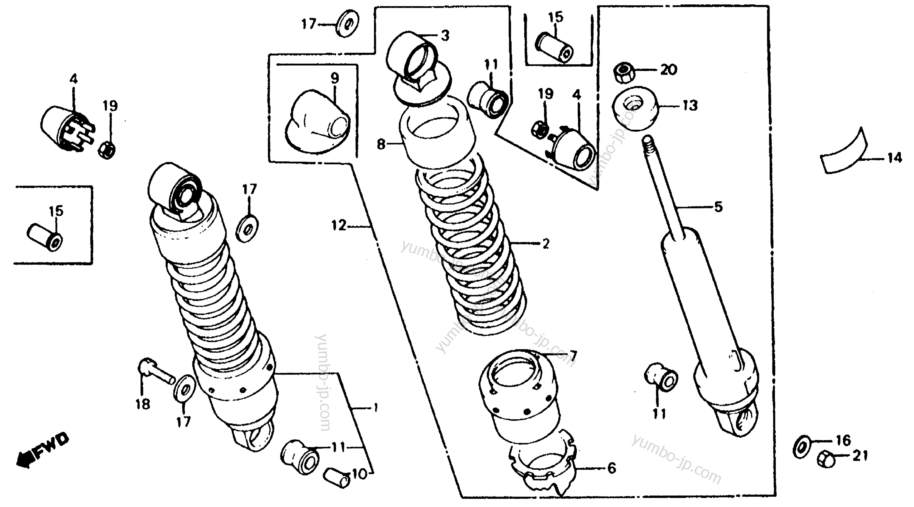 REAR SHOCK ABSORBER for motorcycles HONDA VF700C A 1985 year