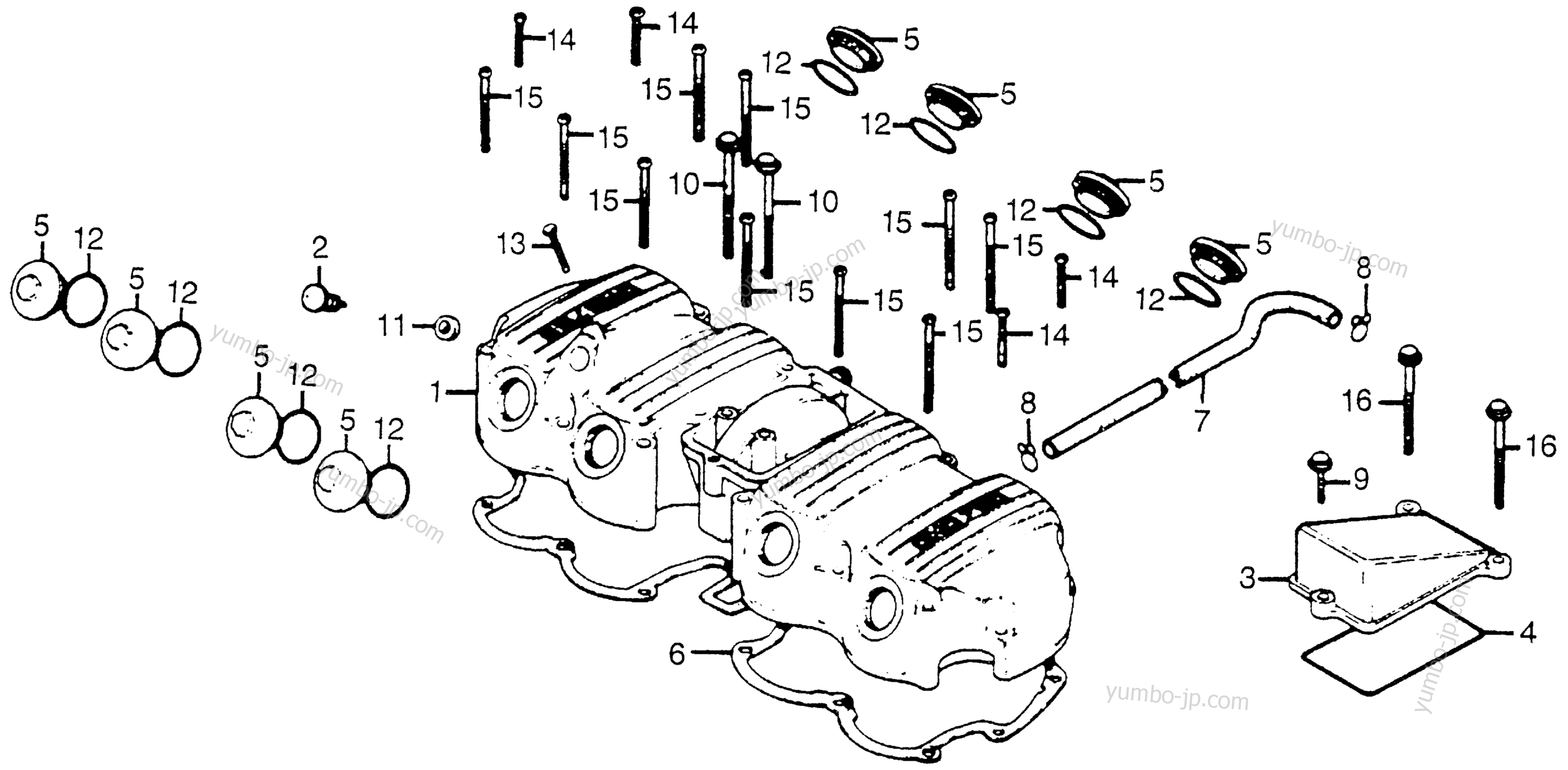 CYLINDER HEAD COVER for motorcycles HONDA CB750A A 1977 year