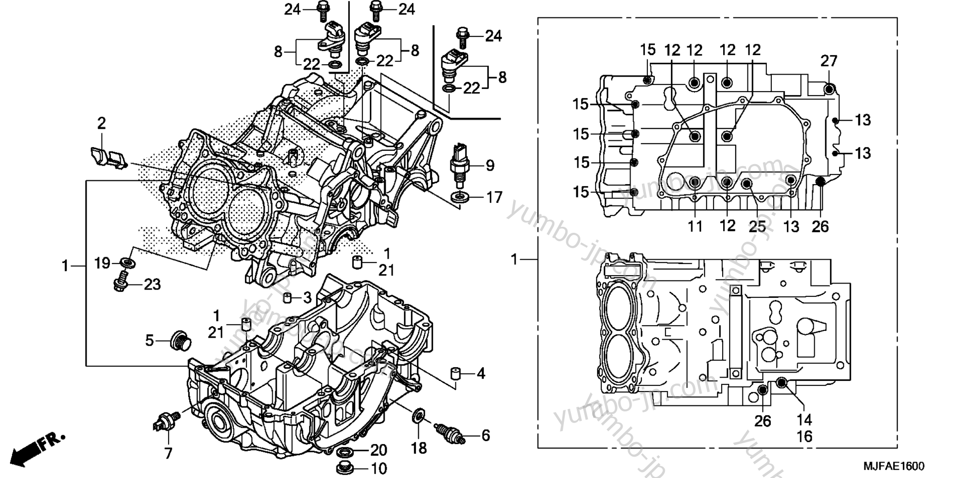 CRANKCASE for motorcycles HONDA CTX700D A 2014 year