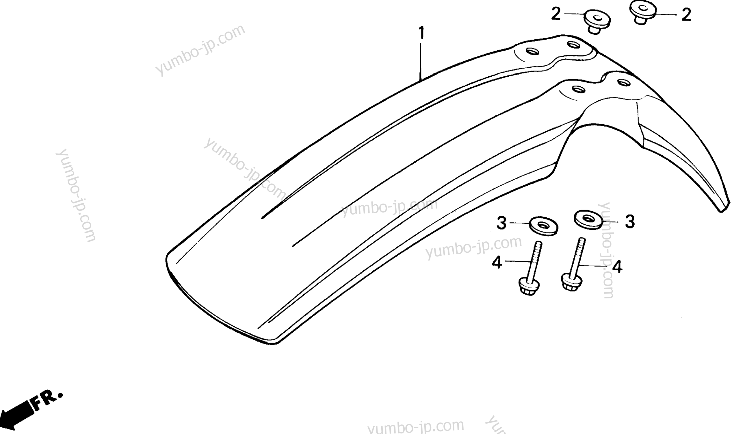 FRONT FENDER for motorcycles HONDA XR250R A 1994 year