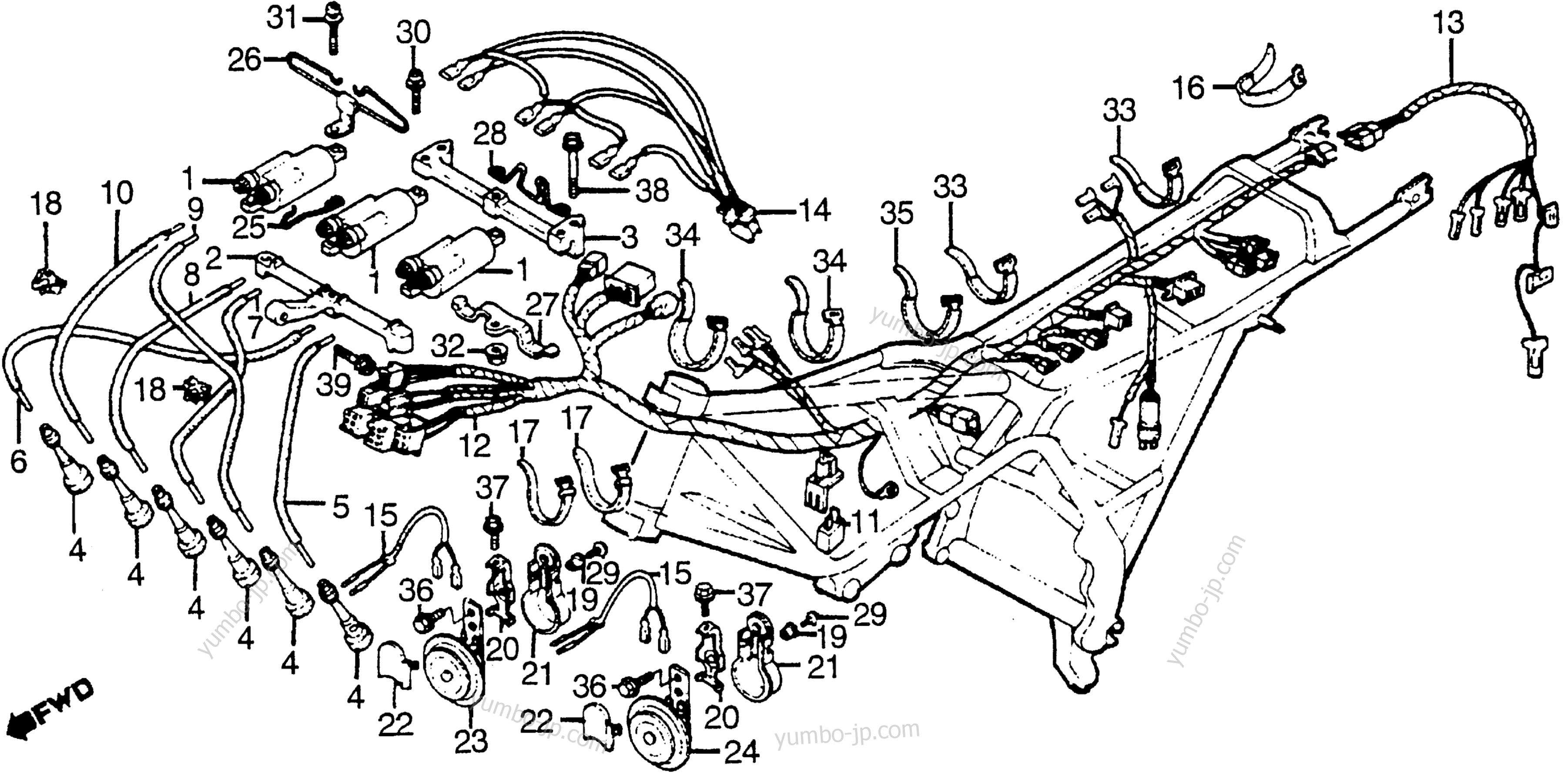 Проводка для мотоциклов HONDA CBX A 1981 г.
