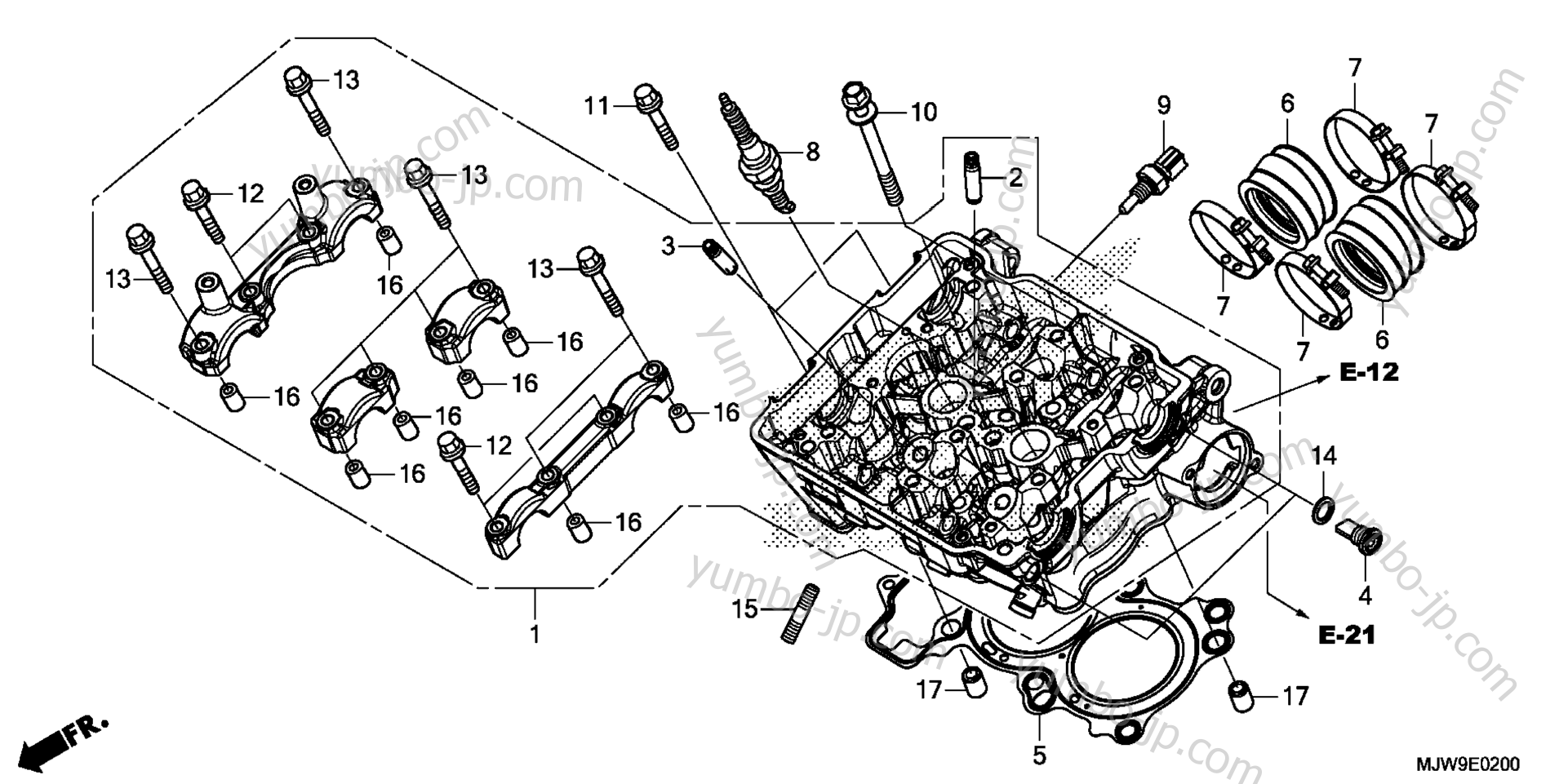 CYLINDER HEAD for motorcycles HONDA CB500F AC 2016 year