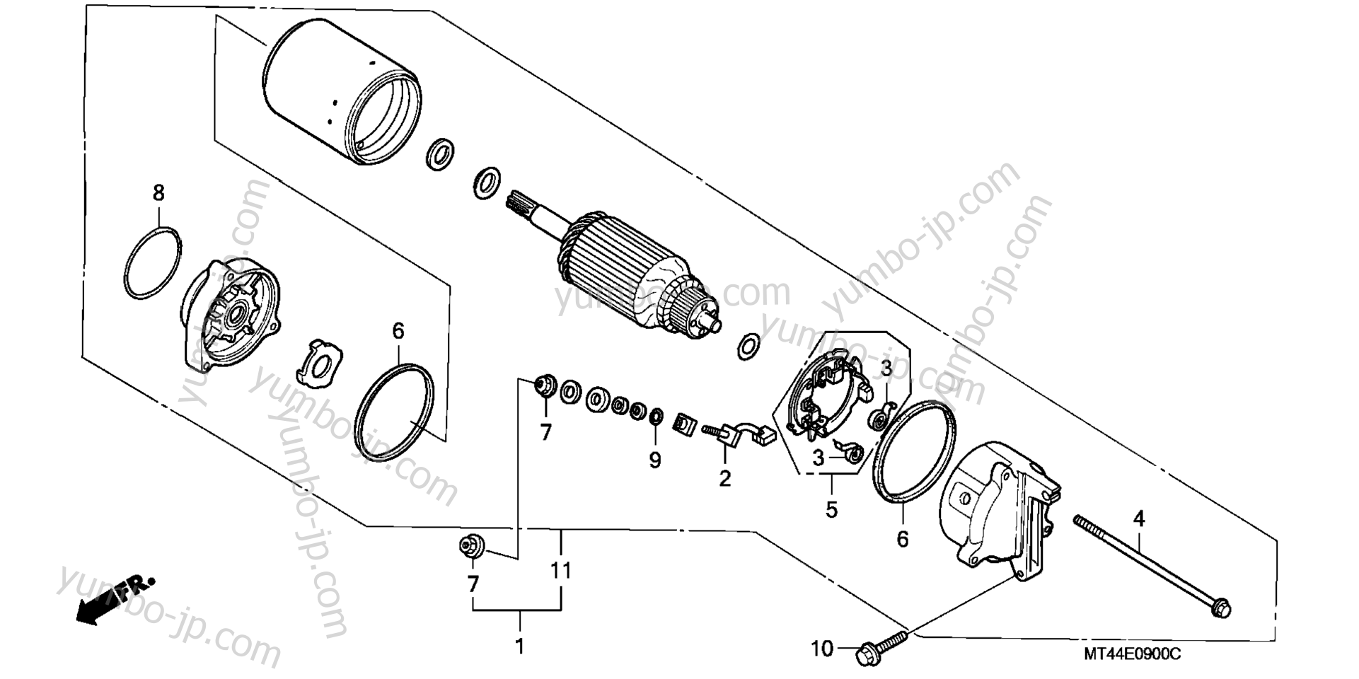 STARTING MOTOR for motorcycles HONDA VFR750F A 1997 year