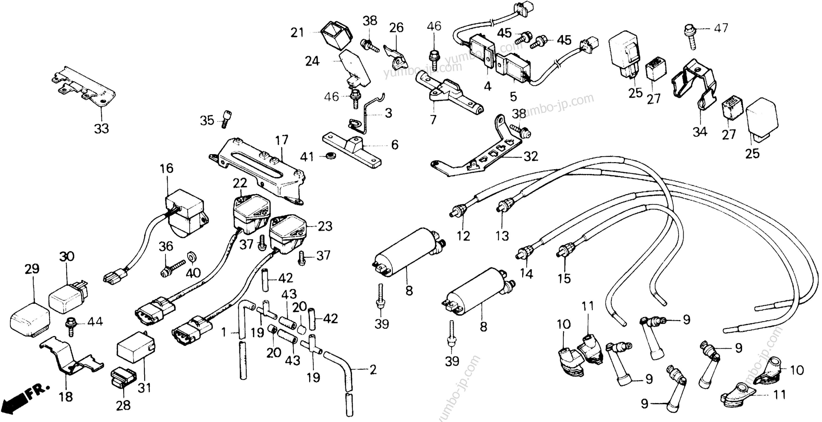 IGNITION COIL for motorcycles HONDA GL1200SEI AC 1986 year