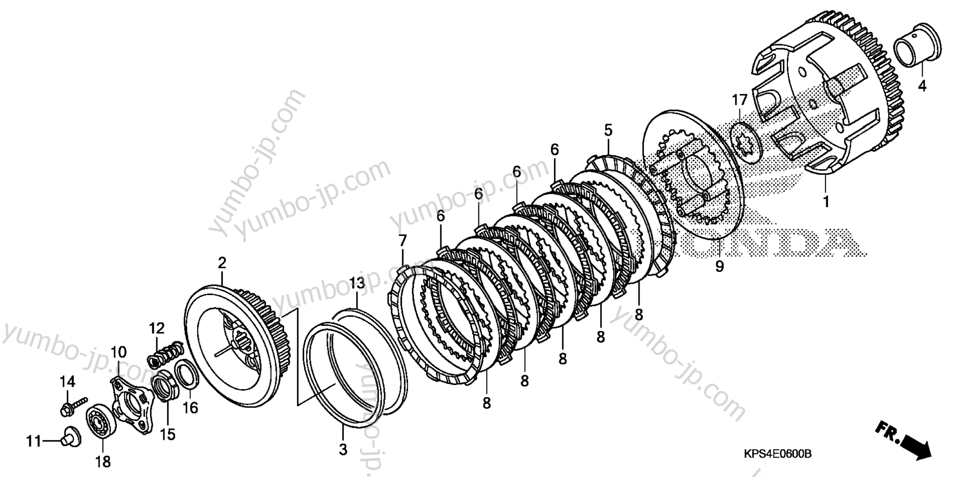 CLUTCH for motorcycles HONDA CRF230F A 2003 year