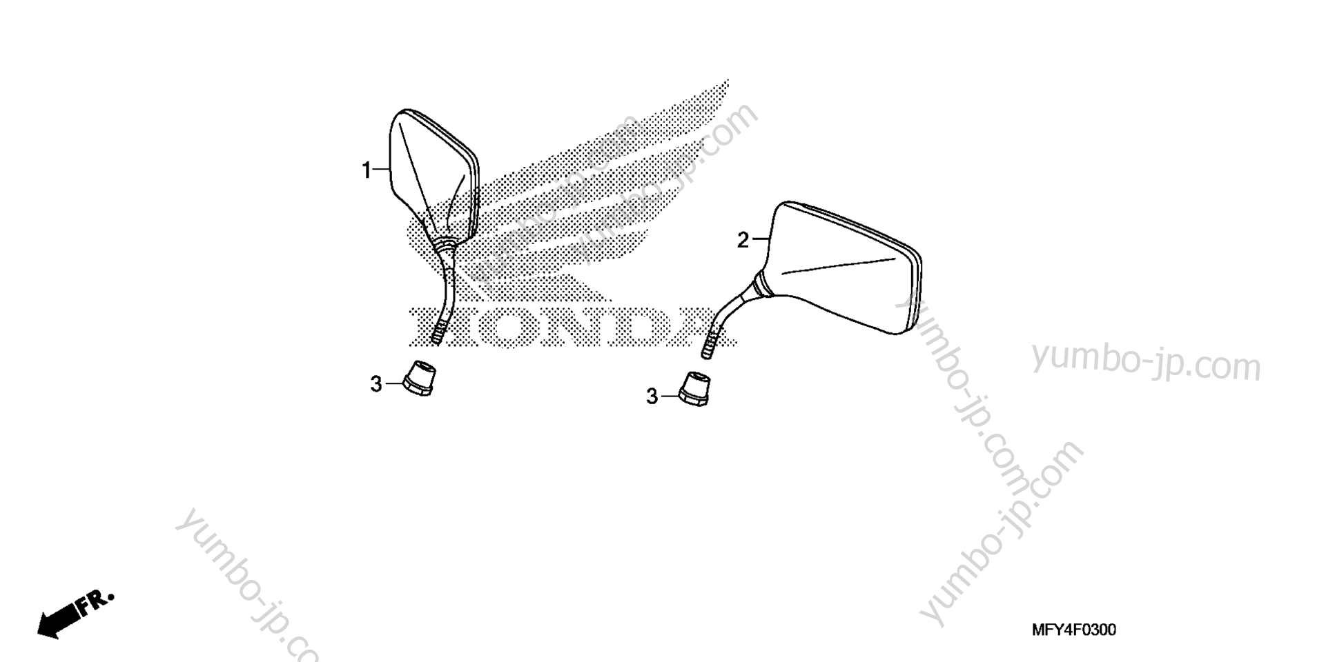 MIRROR for motorcycles HONDA VT1300CT AC 2010 year
