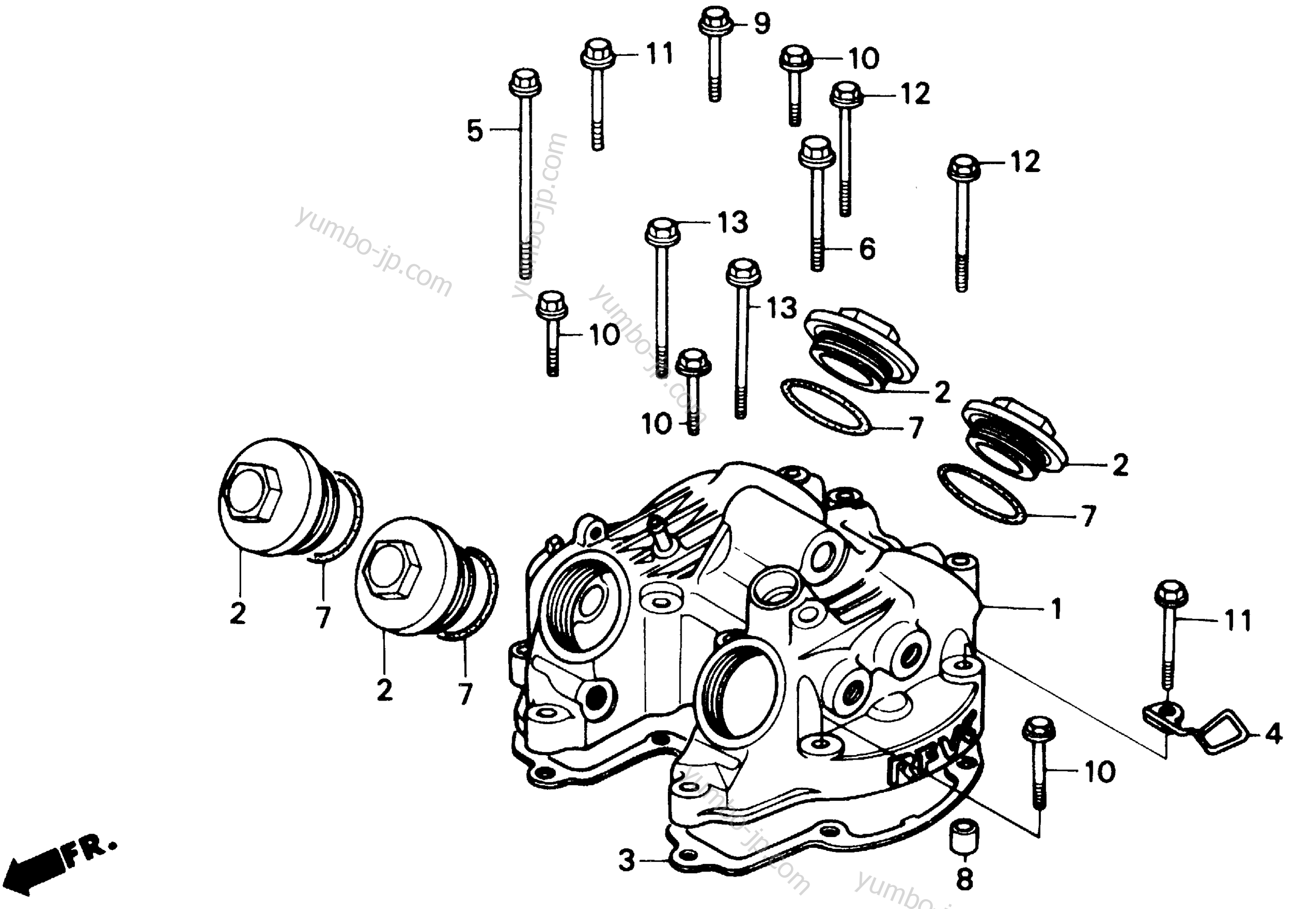 CYLINDER HEAD COVER for motorcycles HONDA NX650 A 1988 year