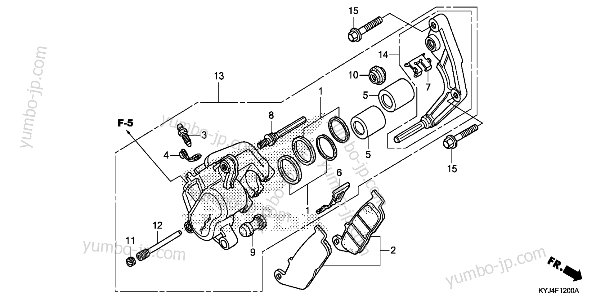 FRONT BRAKE CALIPER (CBR250R) for motorcycles HONDA CBR250R 2AC 2011 year