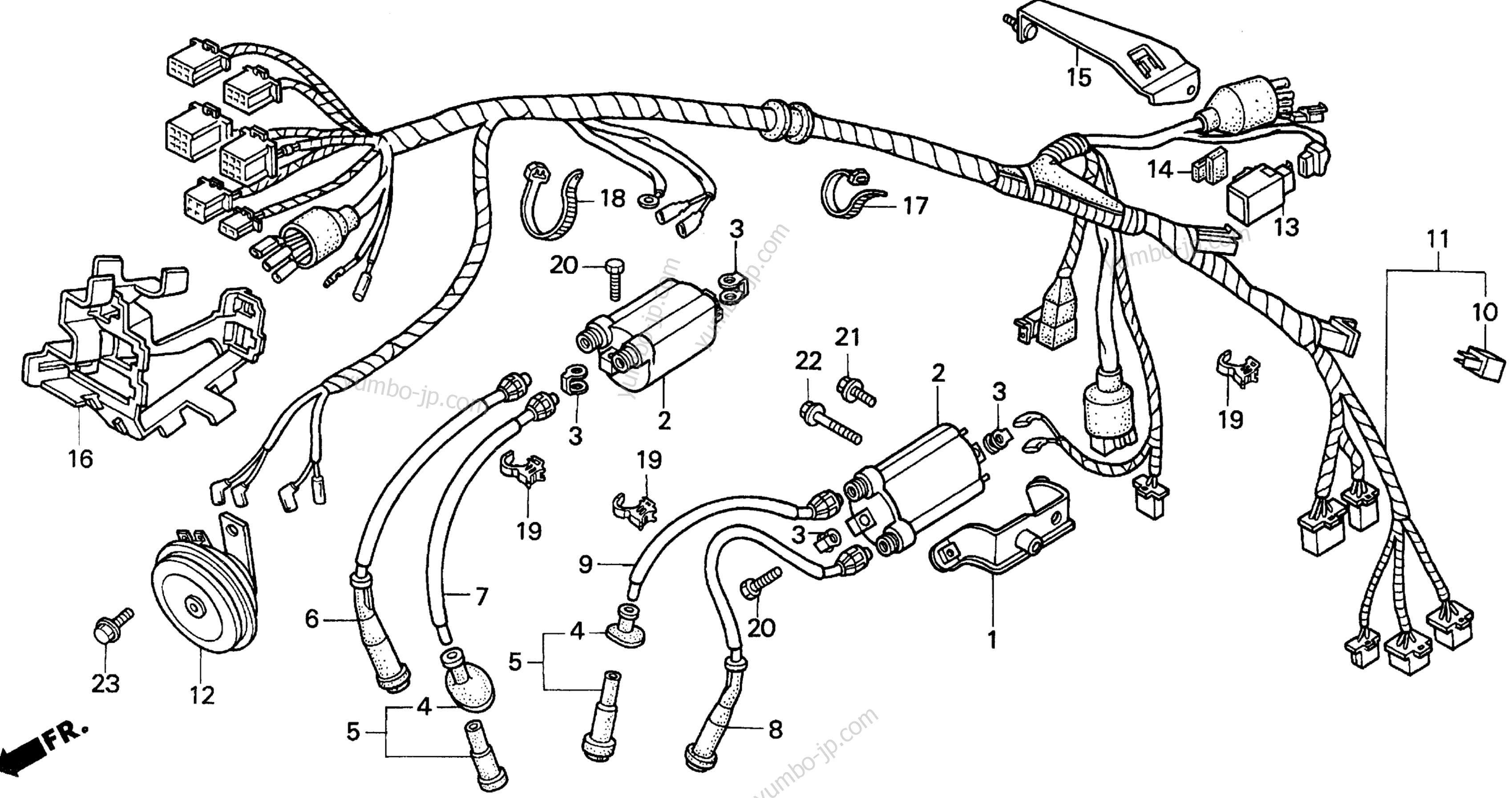 WIRE HARNESS for motorcycles HONDA VT600CD2 AC 2000 year