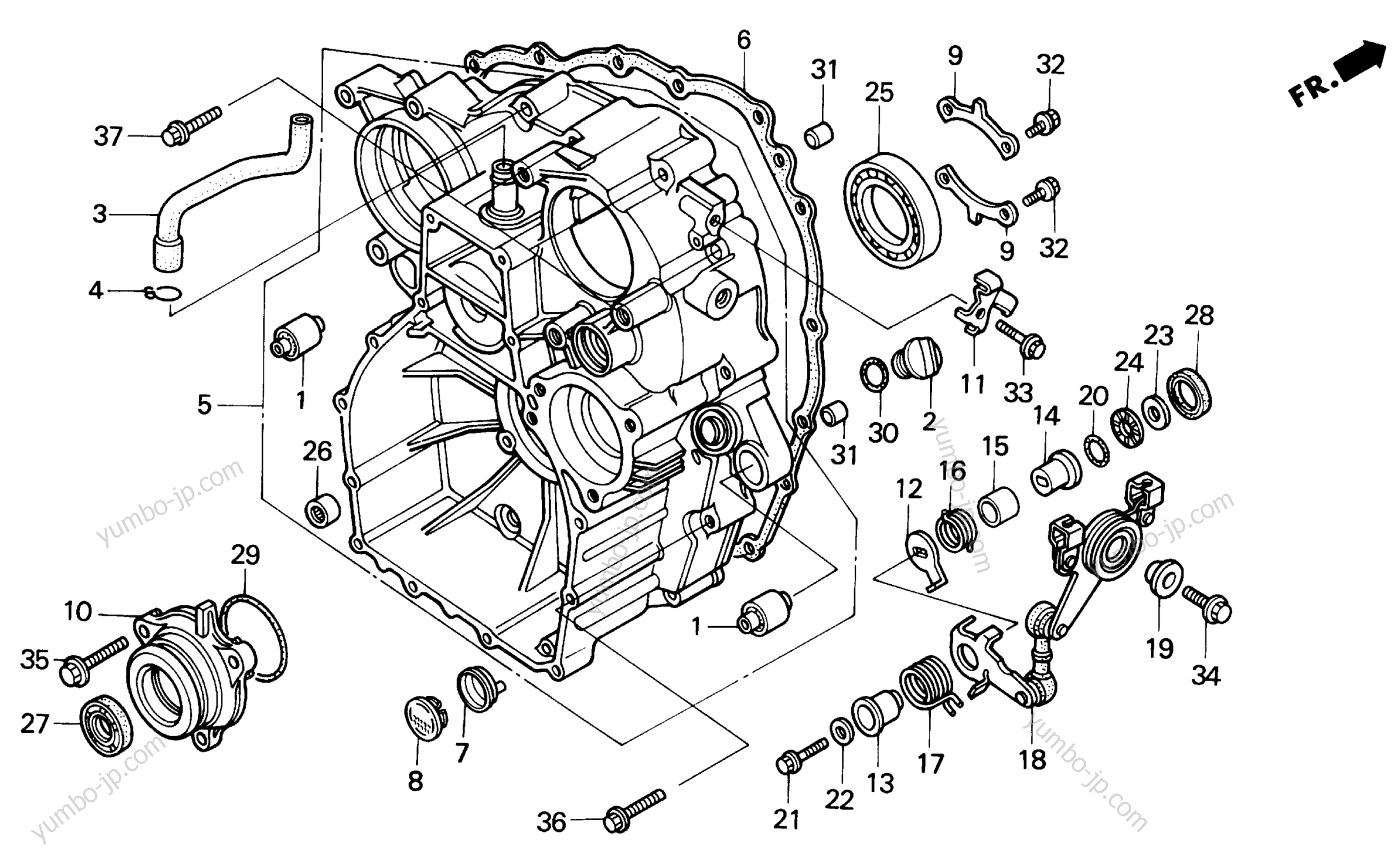 REAR CASE для мотоциклов HONDA GL1500I A 1994 г.