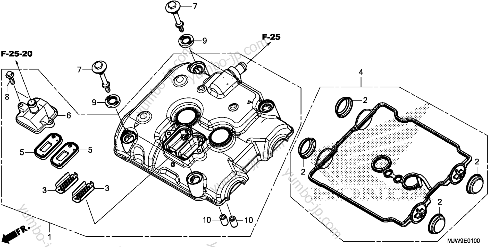 CYLINDER HEAD COVER for motorcycles HONDA CB500FA AC 2016 year