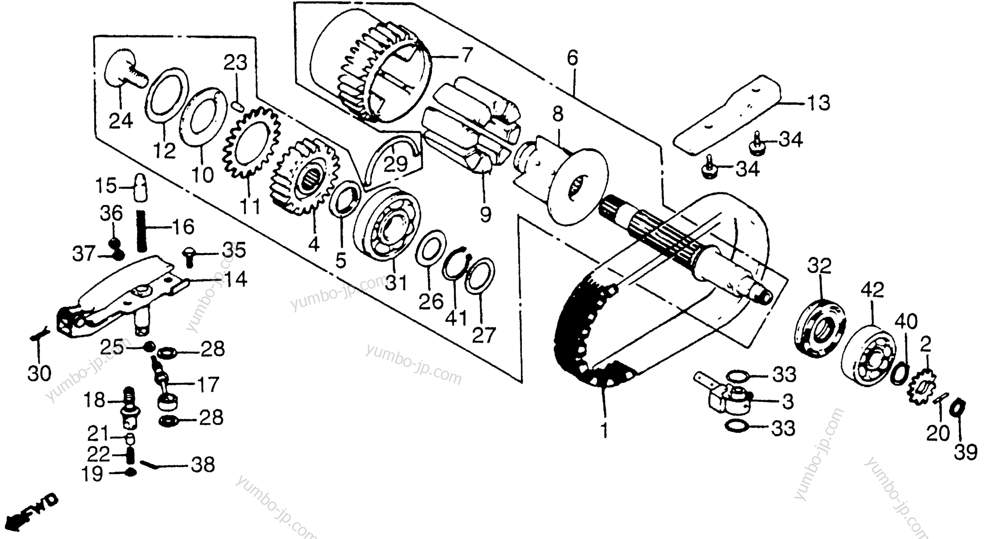 PRIMARY SHAFT for motorcycles HONDA CB750C A 1982 year