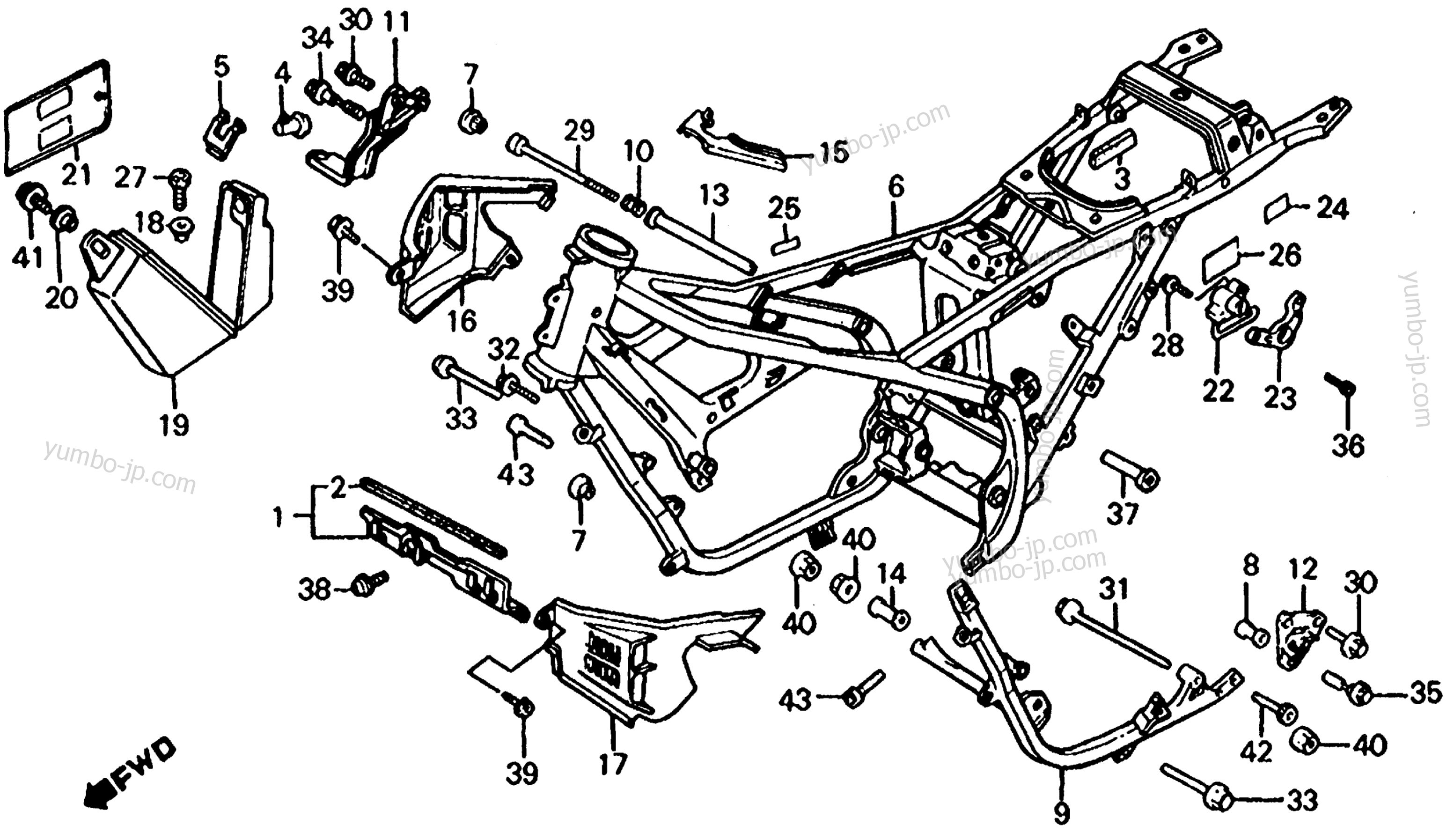 FRAME for motorcycles HONDA VF1000R A 1985 year